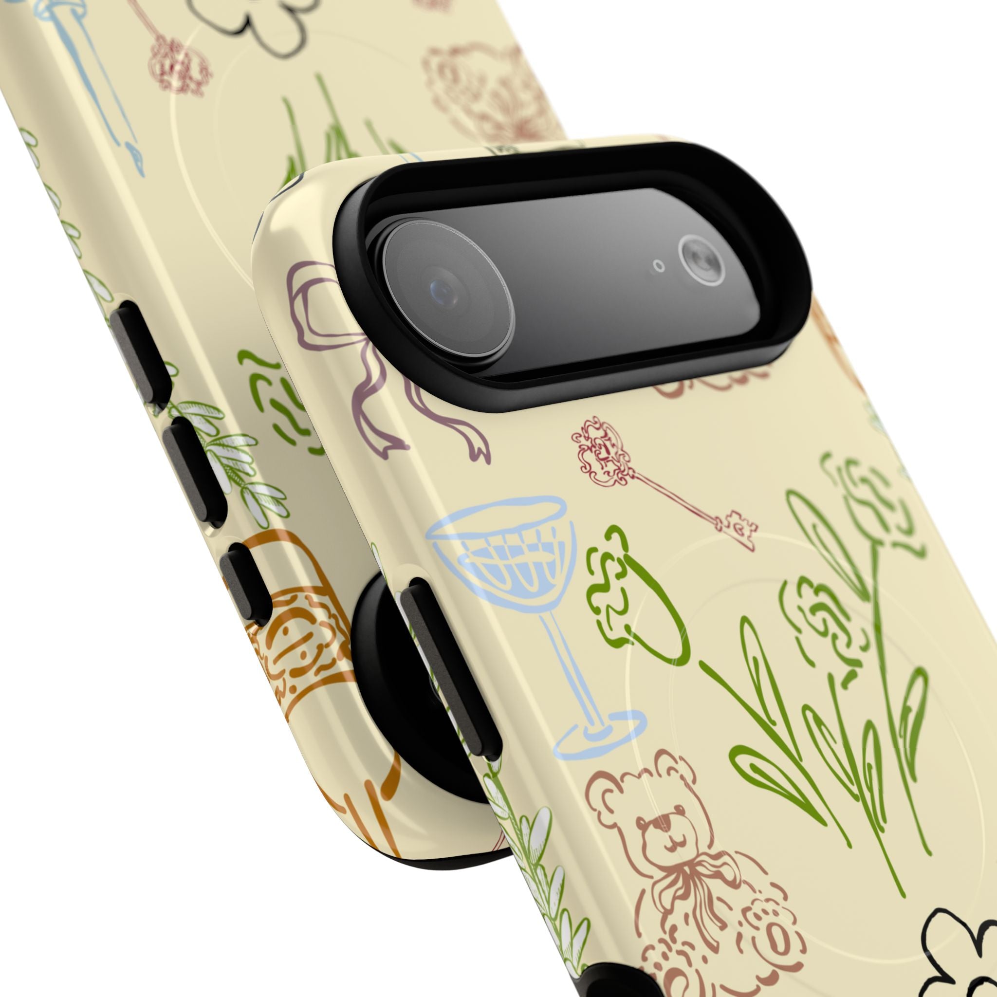 Flower Doodle Pattern Phone Case | Tough Magnetic Case