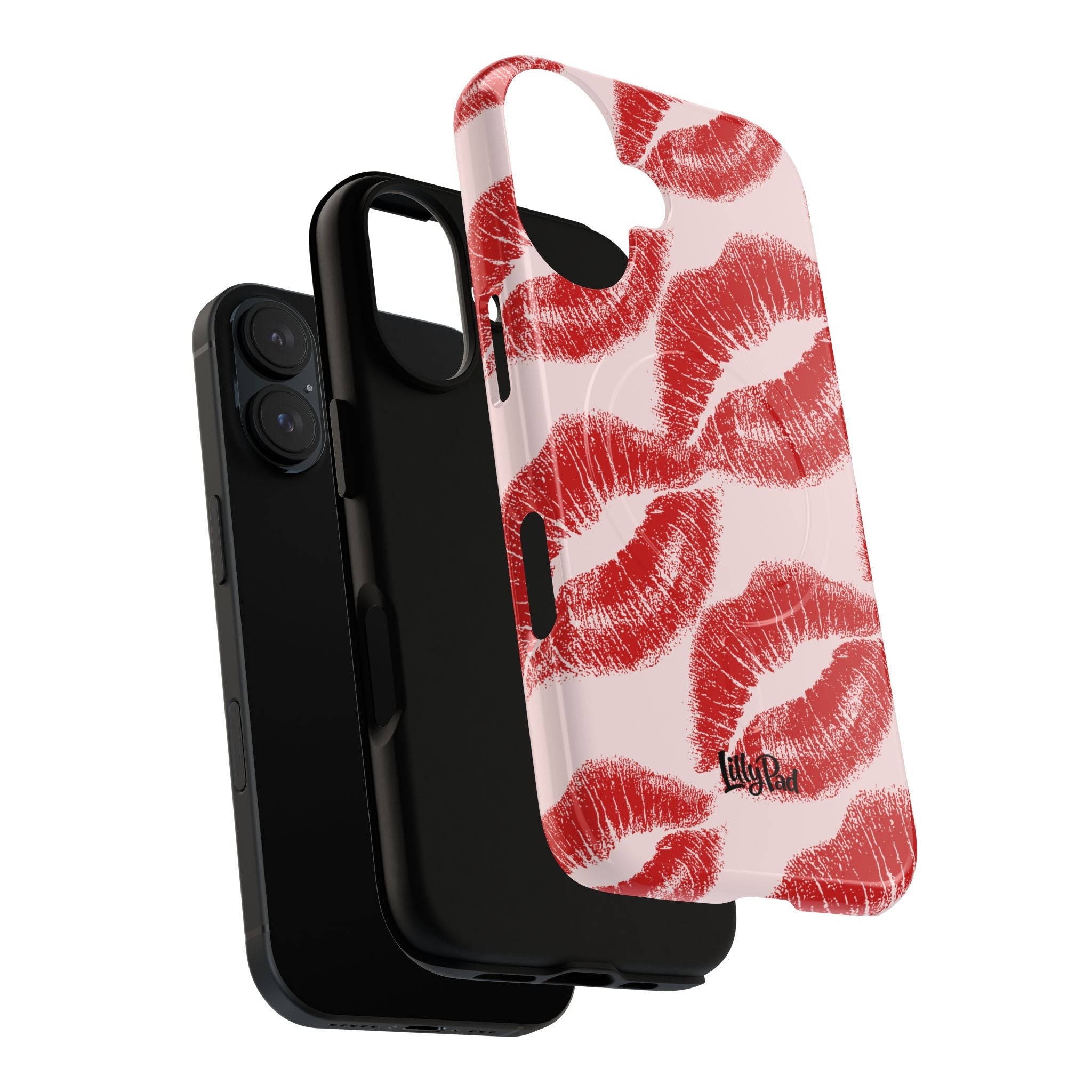Red Lipstick Kiss Pattern Phone Case | Tough Magnetic Case