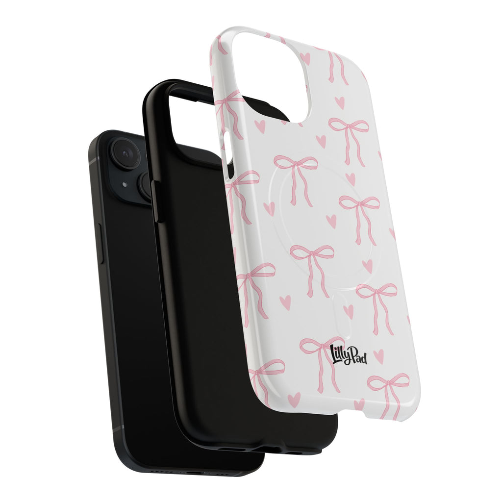 Pink Bow Pattern Phone Case | Tough Magnetic Case