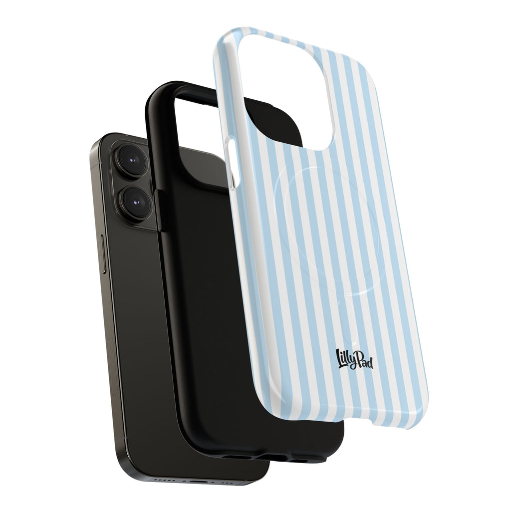 Blue Striped Pattern Phone Case | Tough Magnetic Case