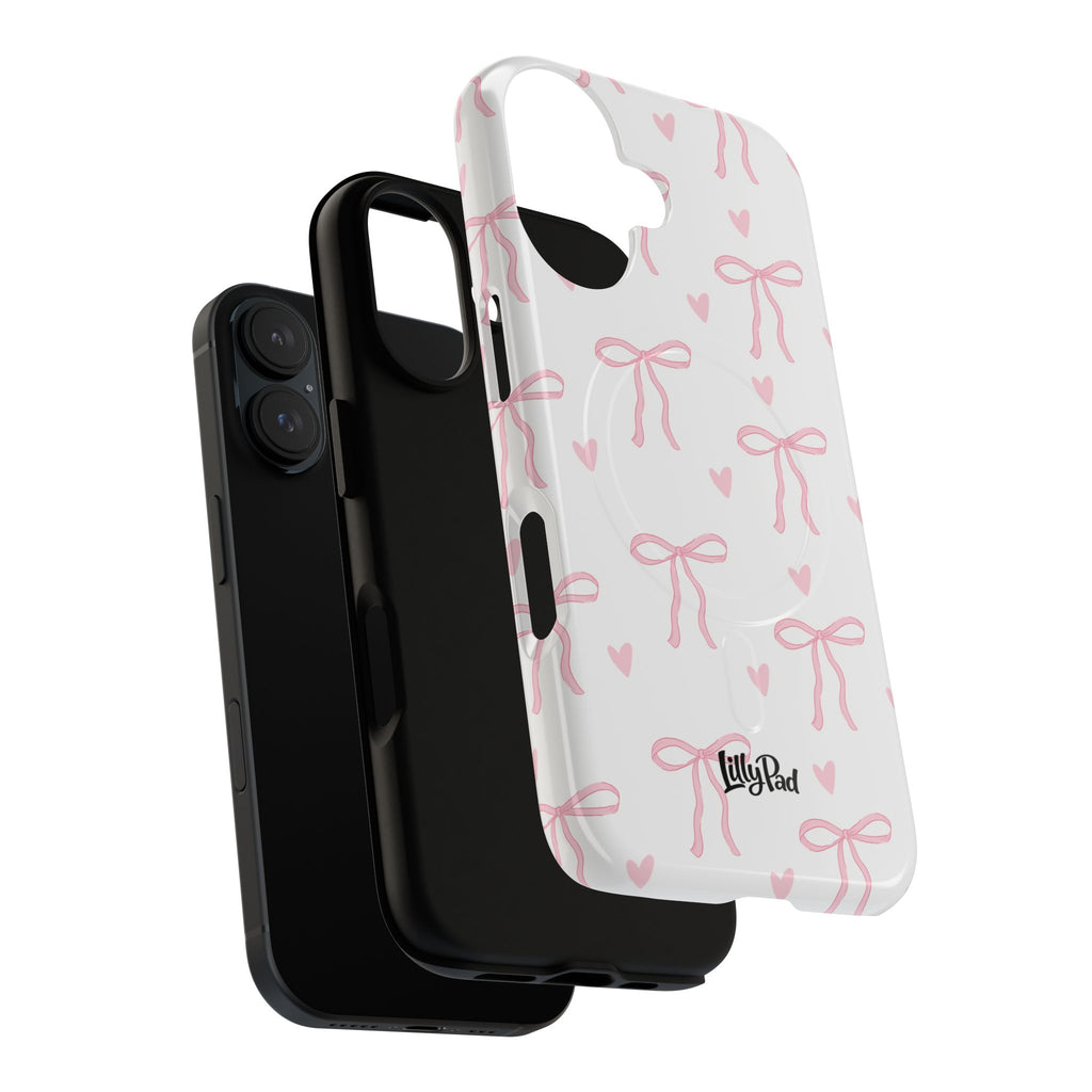 Pink Bow Pattern Phone Case | Tough Magnetic Case