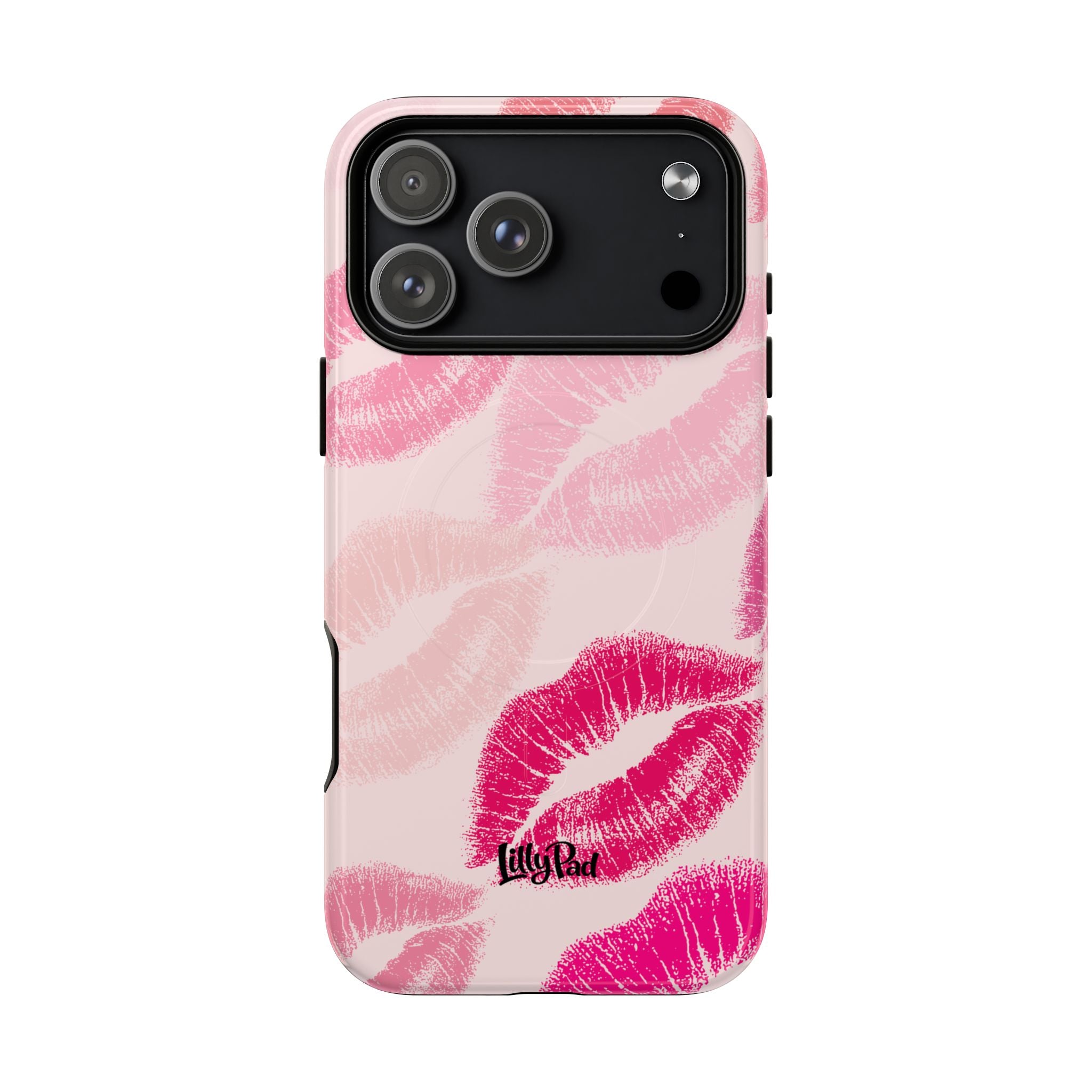 Pink Kiss Lip Print Phone Case | Tough Magnetic Case