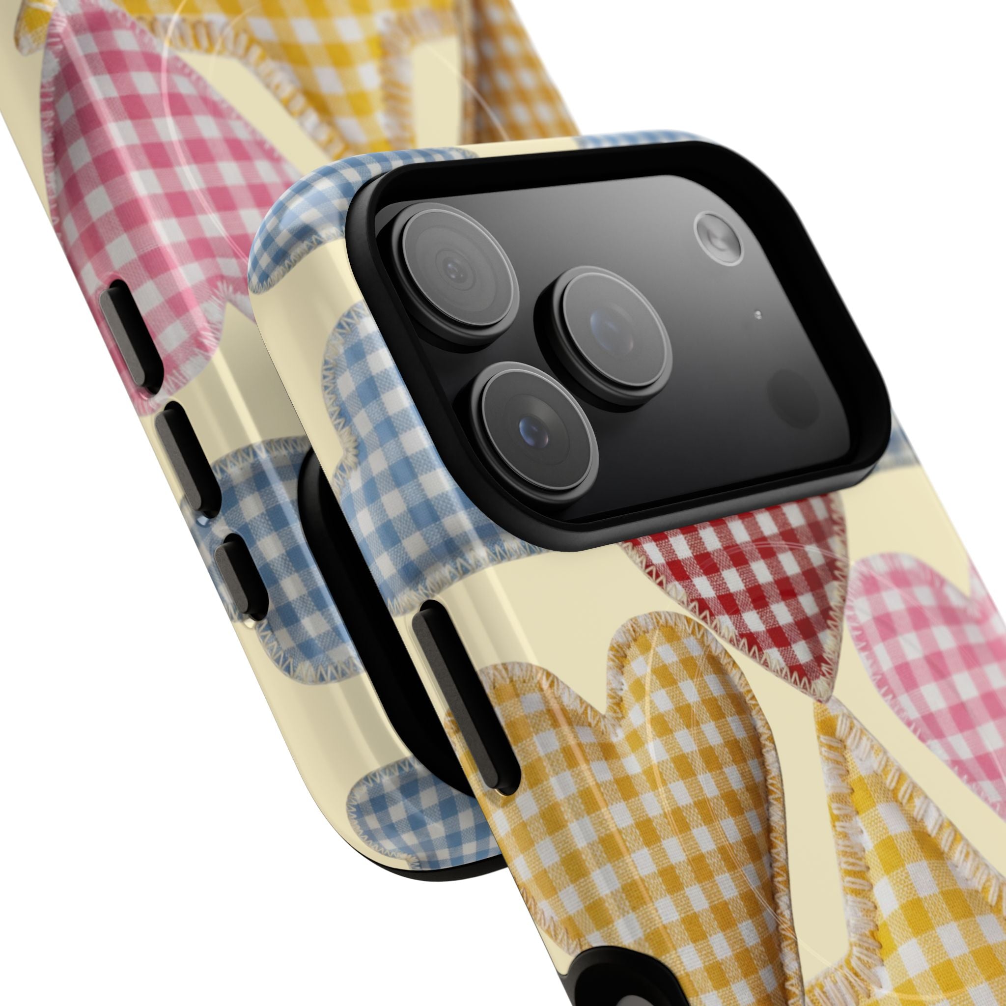 Gingham Heart Pattern Phone Case | Tough Magnetic Case