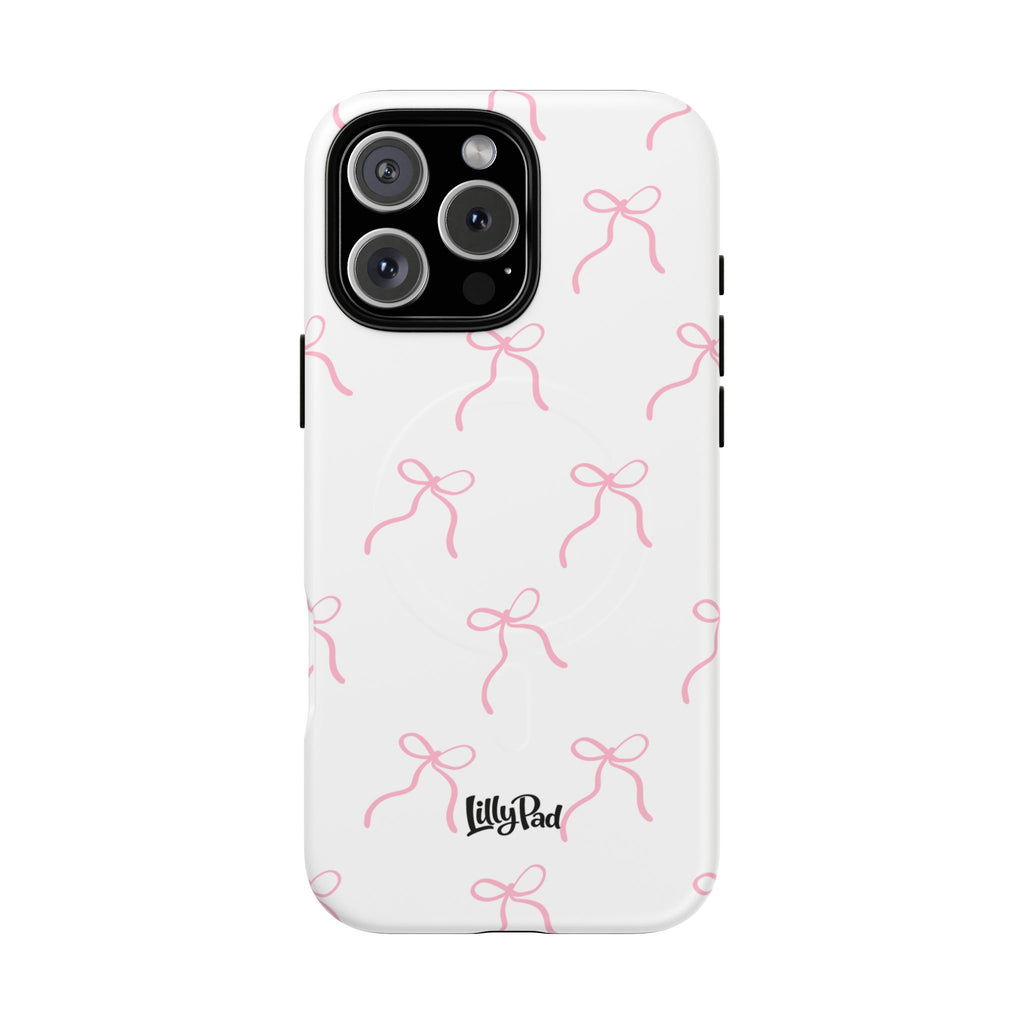Pink Bow Pattern Phone Case | Tough Magnetic Case