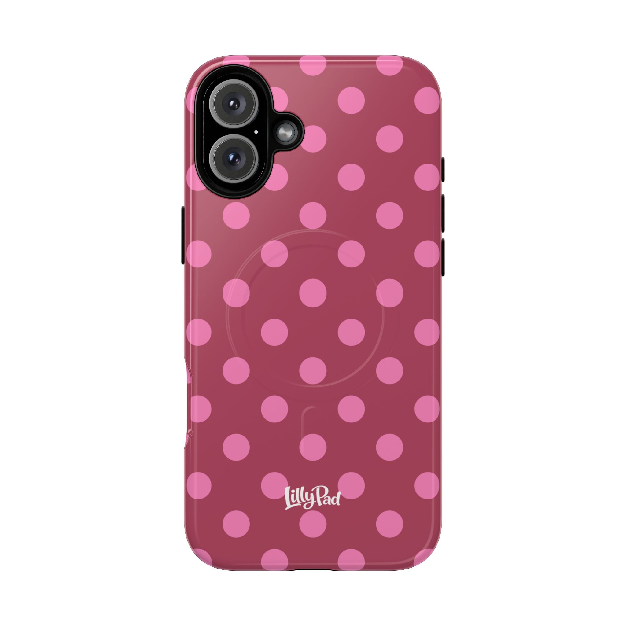 Pink Polka Dot Magnetic Phone Case | Tough Case