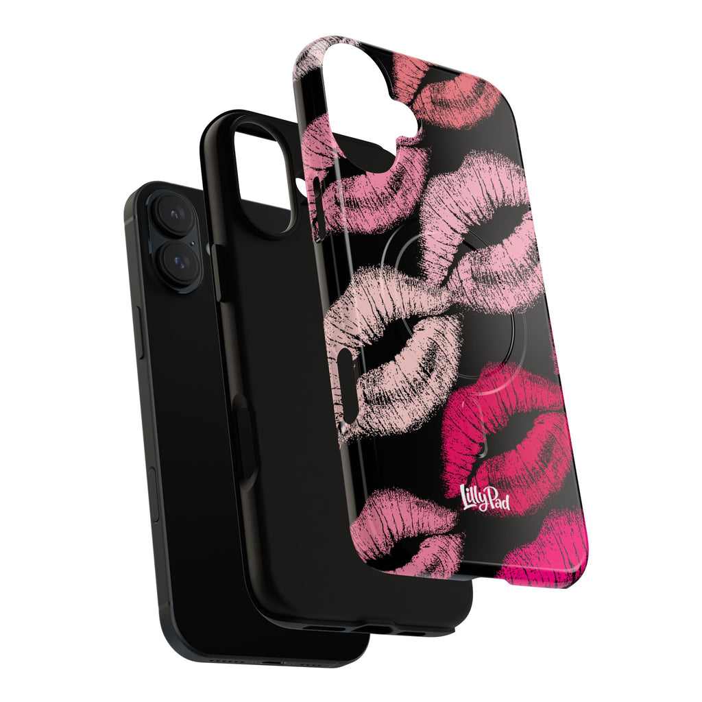 Pink Lipstick Kiss Phone Case Tough Magnetic Case | Lip Print iPhone Cover