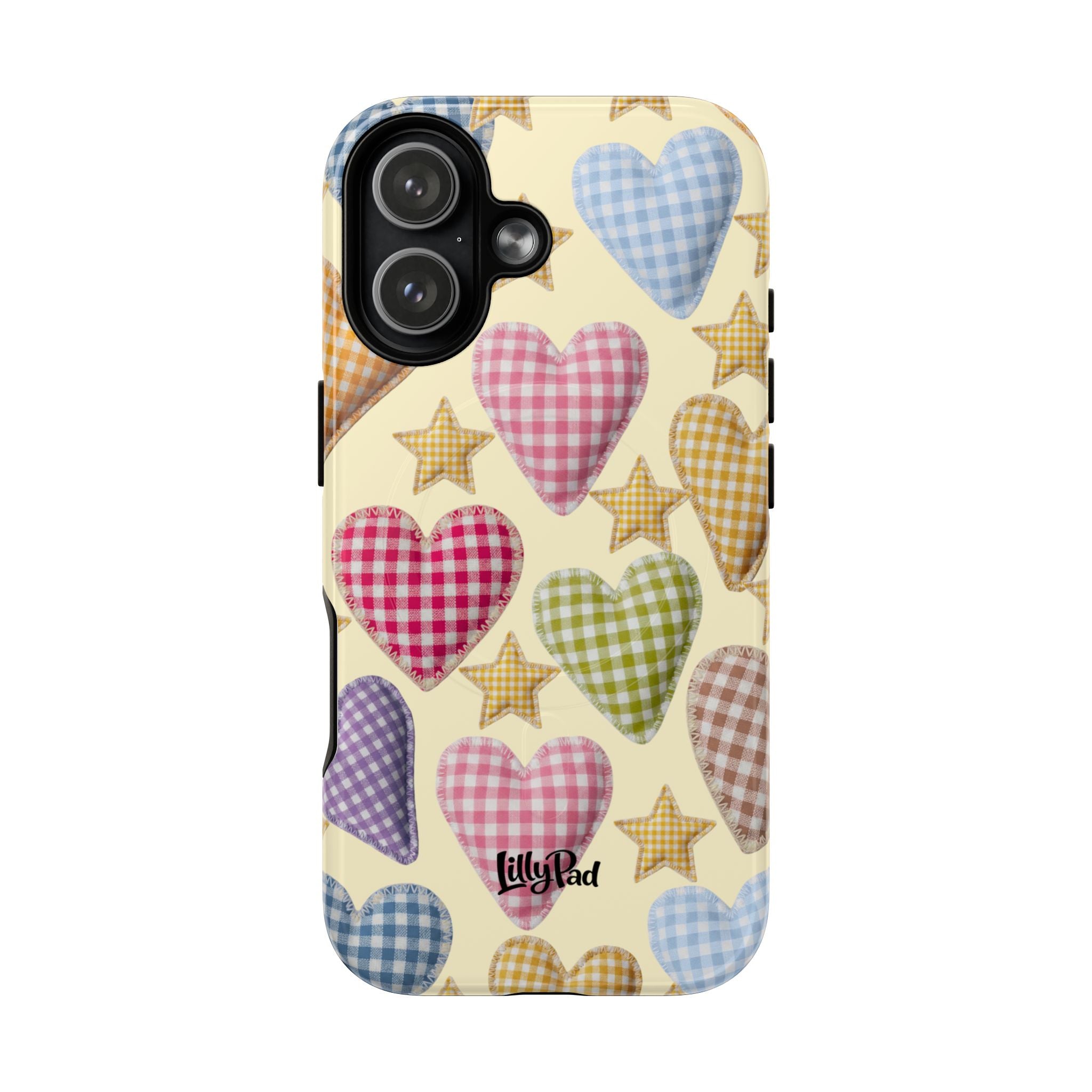 Gingham Heart Pattern Phone Case | Tough Magnetic Case