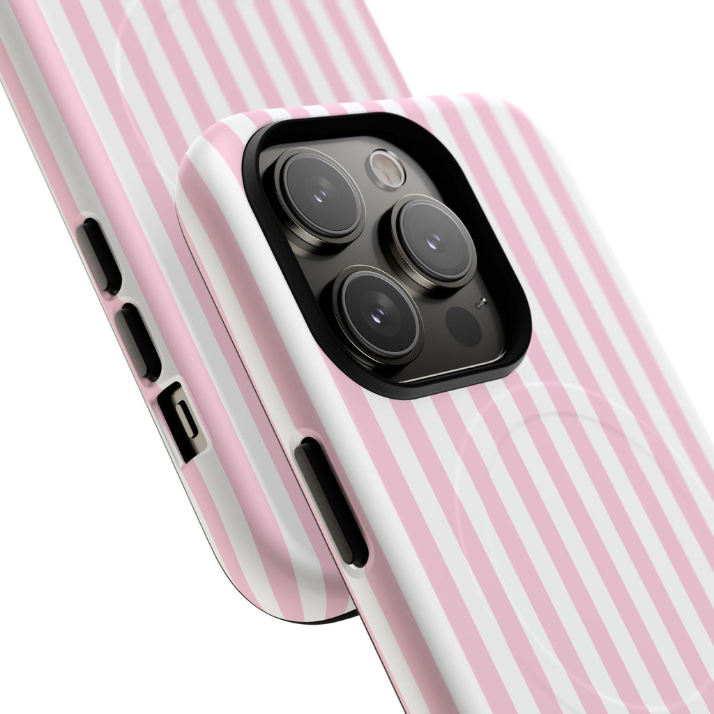 Pink Vertical Stripe phone case | Tough Magnetic Case