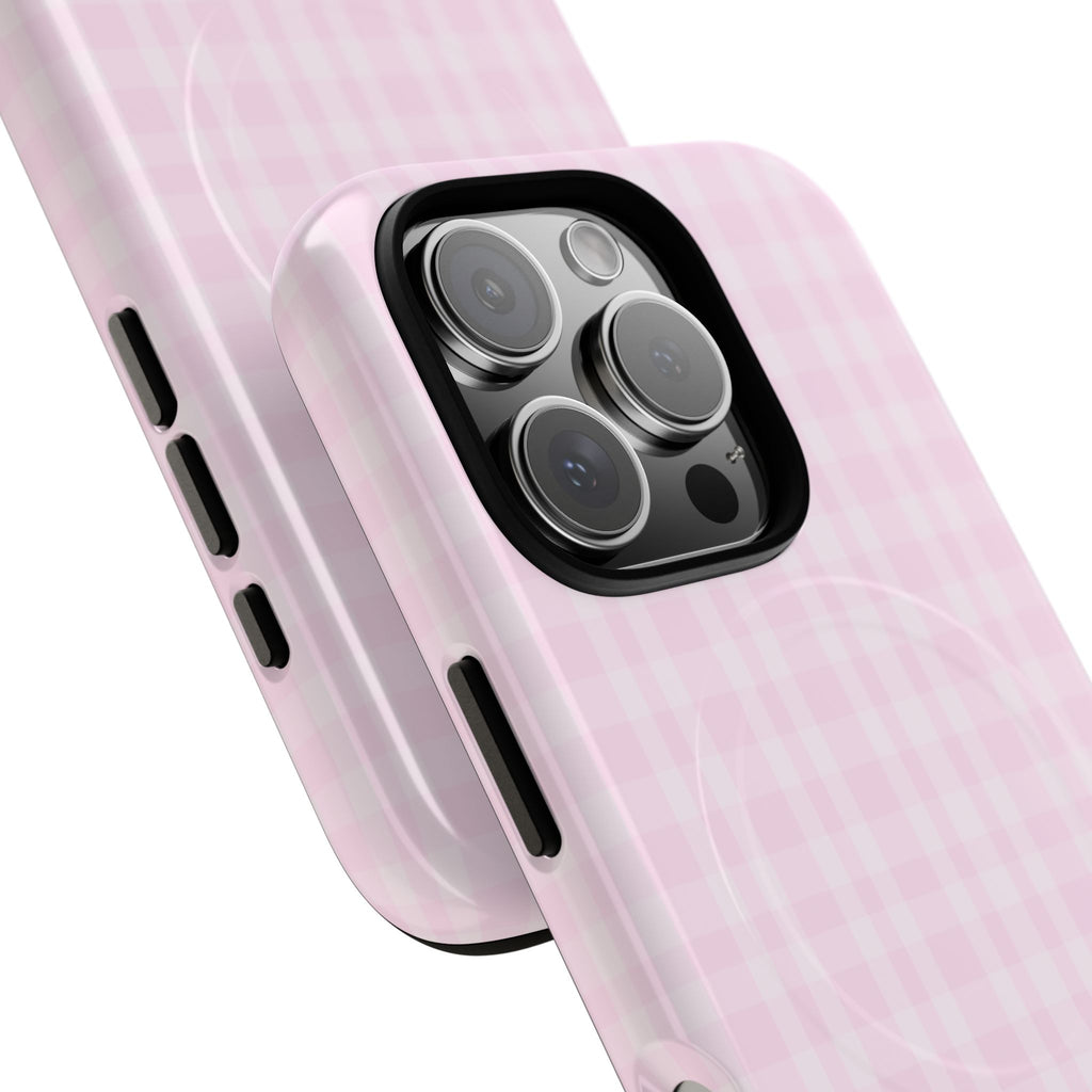 Pink Gingham Phone Case | Tough Magnetic Case