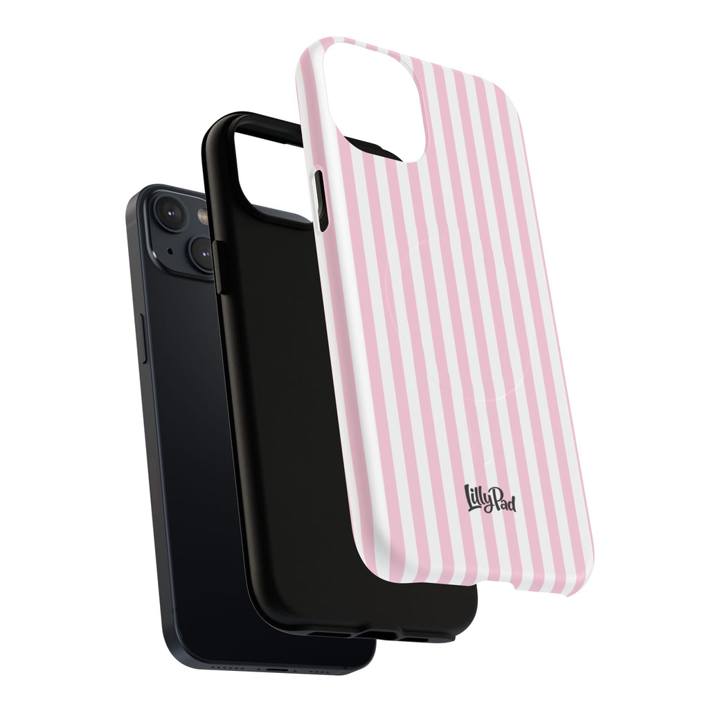 Pink Vertical Stripe phone case | Tough Magnetic Case