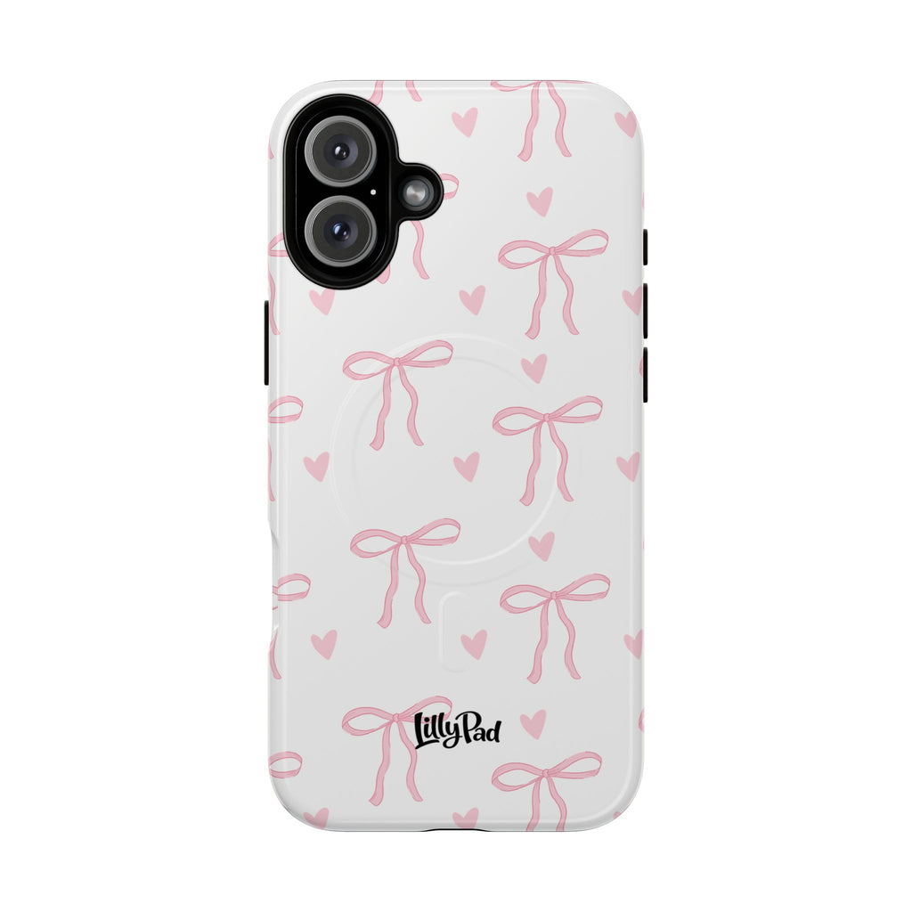 Pink Bow Pattern Phone Case | Tough Magnetic Case