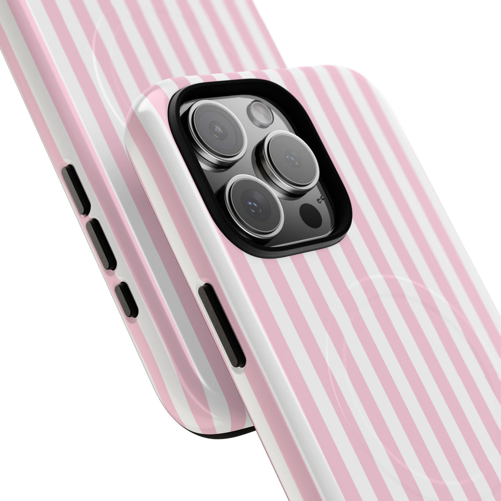Pink Vertical Stripe phone case | Tough Magnetic Case