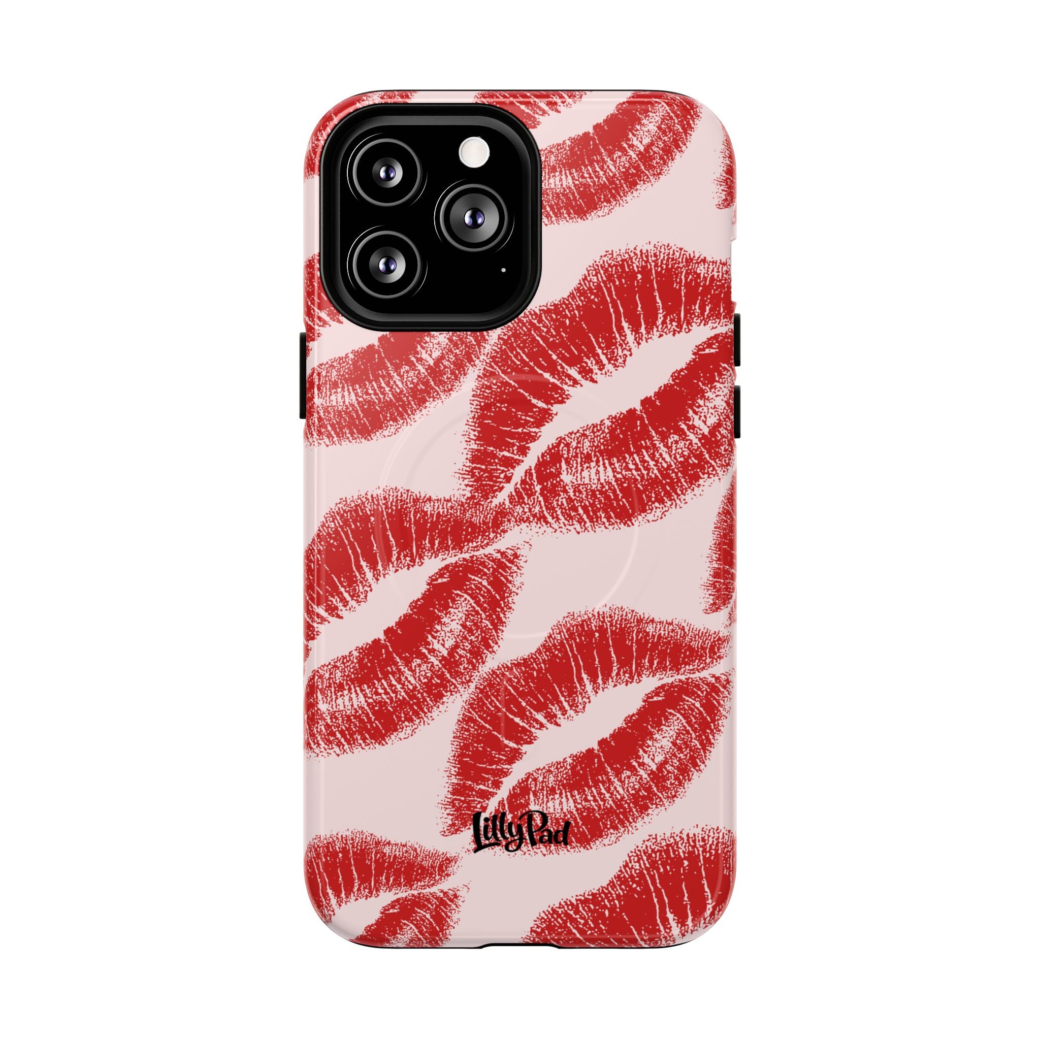 Red Lipstick Kiss Pattern Phone Case | Tough Magnetic Case