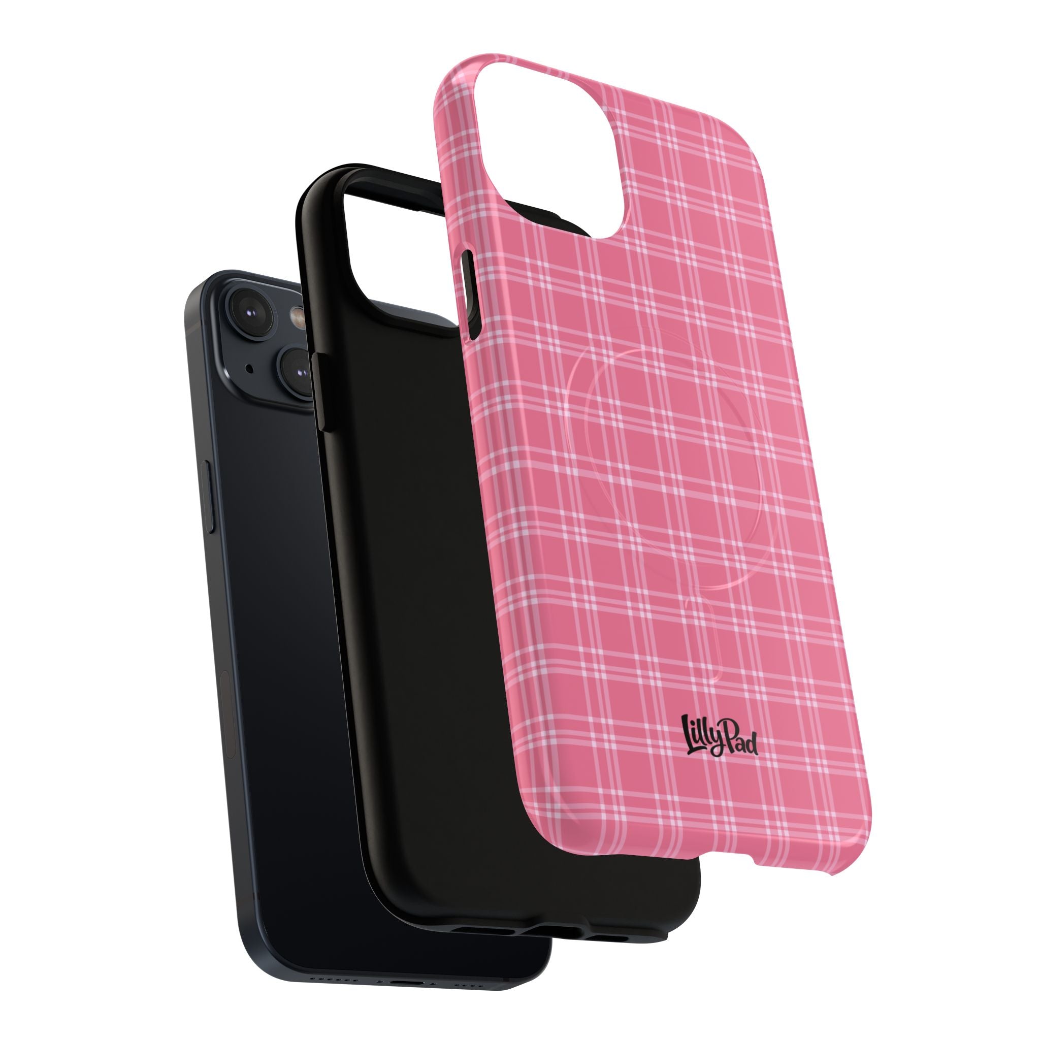 Pink Plaid Phone Case | Tough Magnetic Case