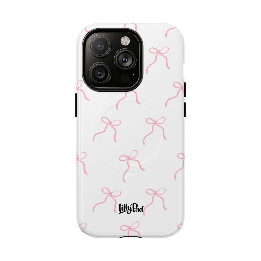Pink Bow Pattern Phone Case | Tough Magnetic Case