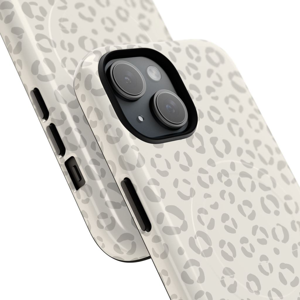 Neutral Leopard Print Tough Magnetic Case | Phone Case, Animal Pattern