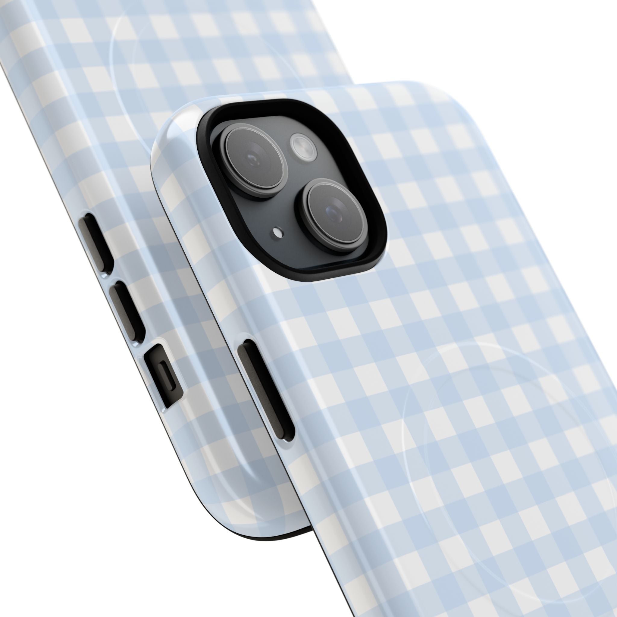 Blue Gingham Check Tough Phone Case | Plaid iPhone Cover