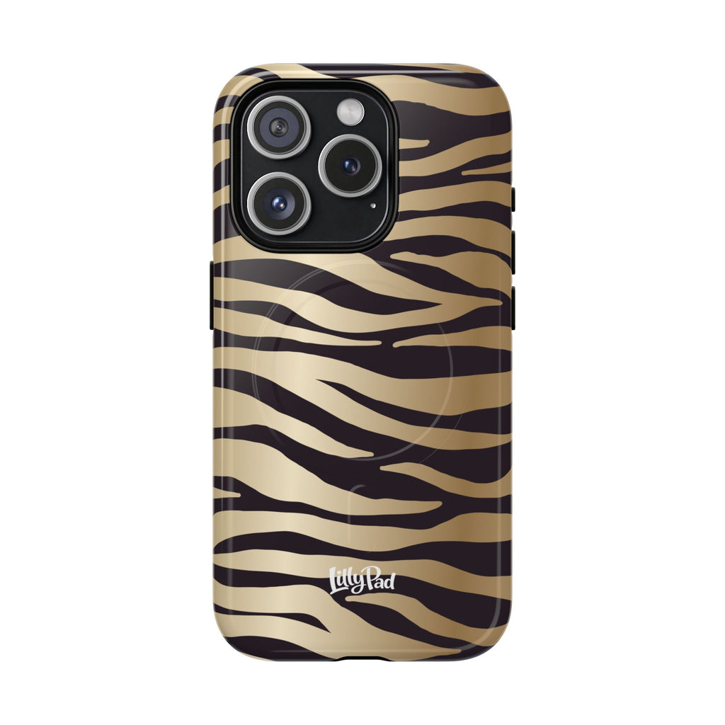 Gold Zebra Stripe Phone Case | Tough Magnetic Case