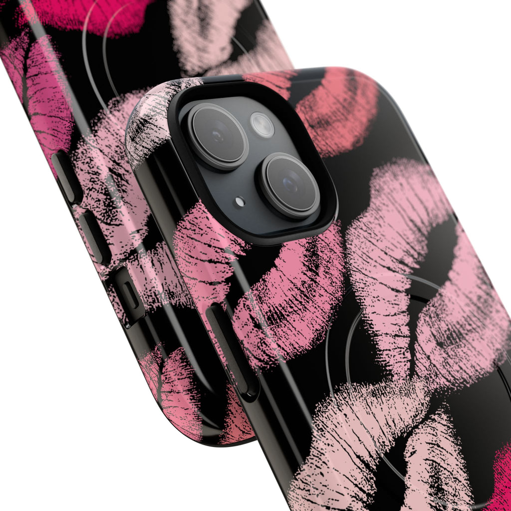 Pink Lipstick Kiss Phone Case Tough Magnetic Case | Lip Print iPhone Cover