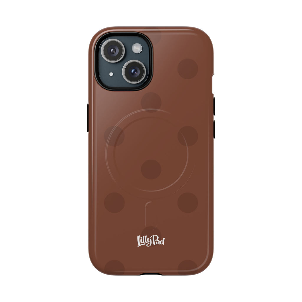 Brown Polka Dot Tough Magnetic Case | Phone Case
