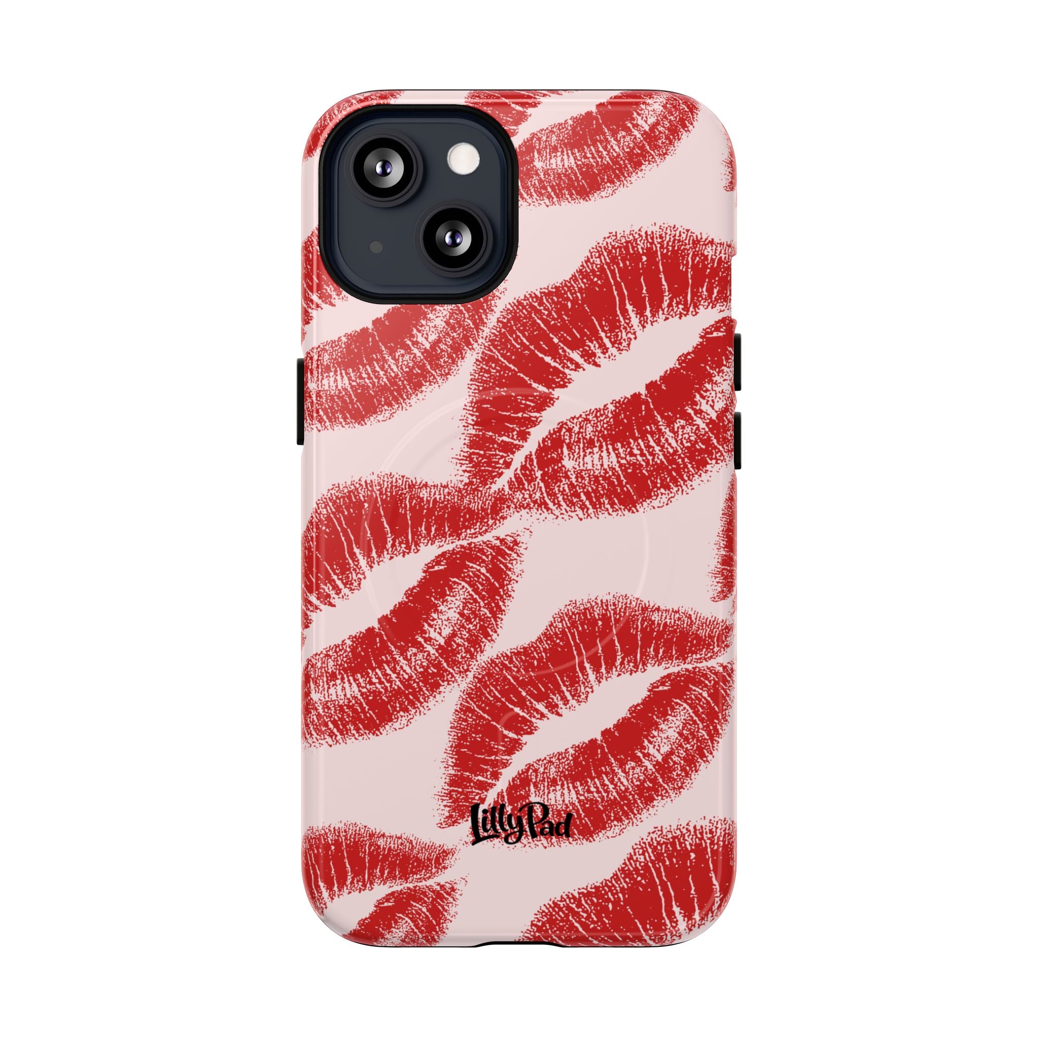 Red Lipstick Kiss Pattern Phone Case | Tough Magnetic Case