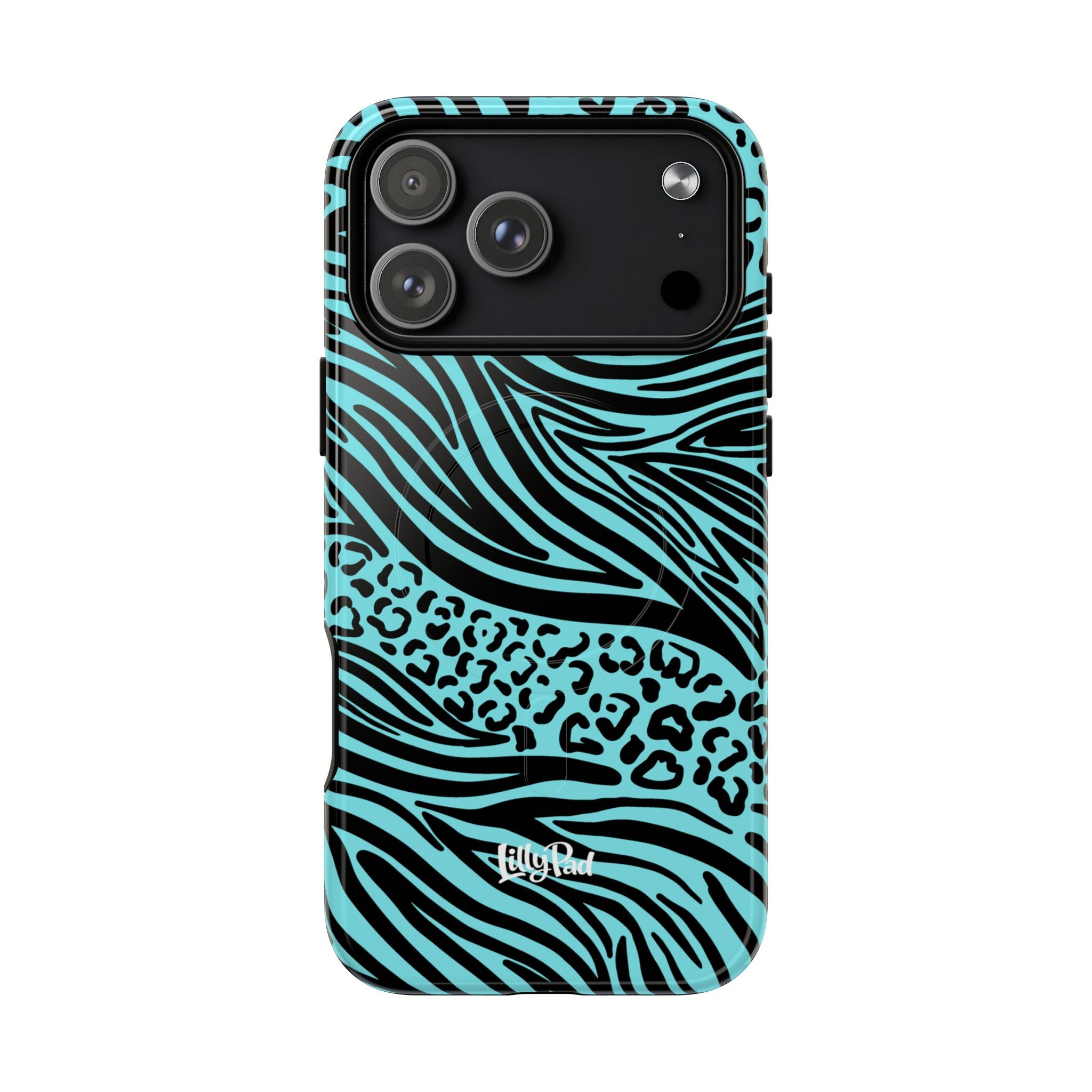 Y2K Animal Print Phone Case | Magnetic Tough Case, Zebra Leopard Blend
