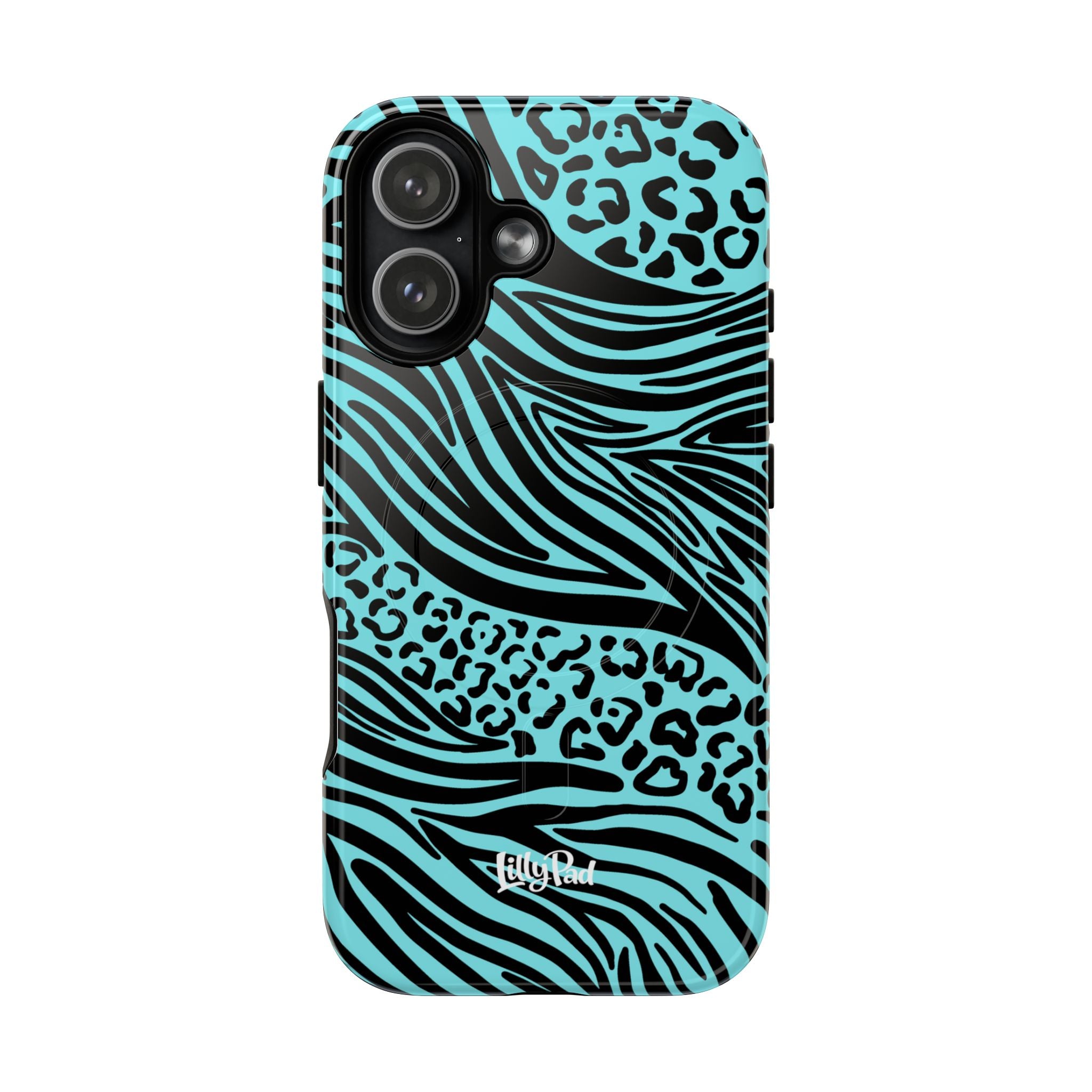 Y2K Animal Print Phone Case | Magnetic Tough Case, Zebra Leopard Blend