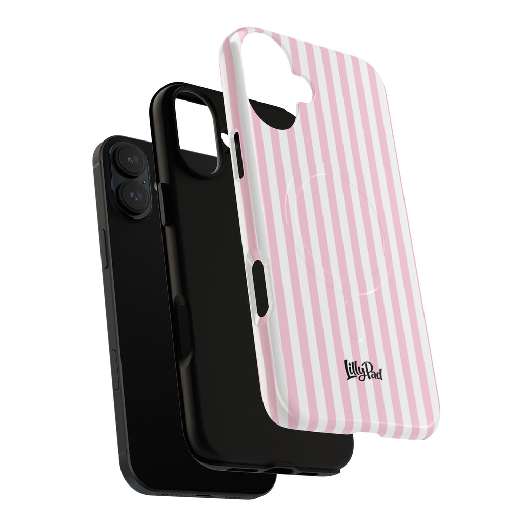 Pink Vertical Stripe phone case | Tough Magnetic Case