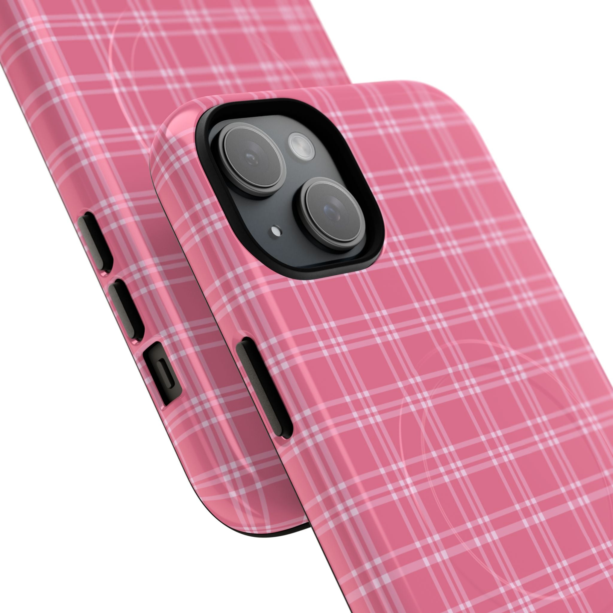 Pink Plaid Phone Case | Tough Magnetic Case