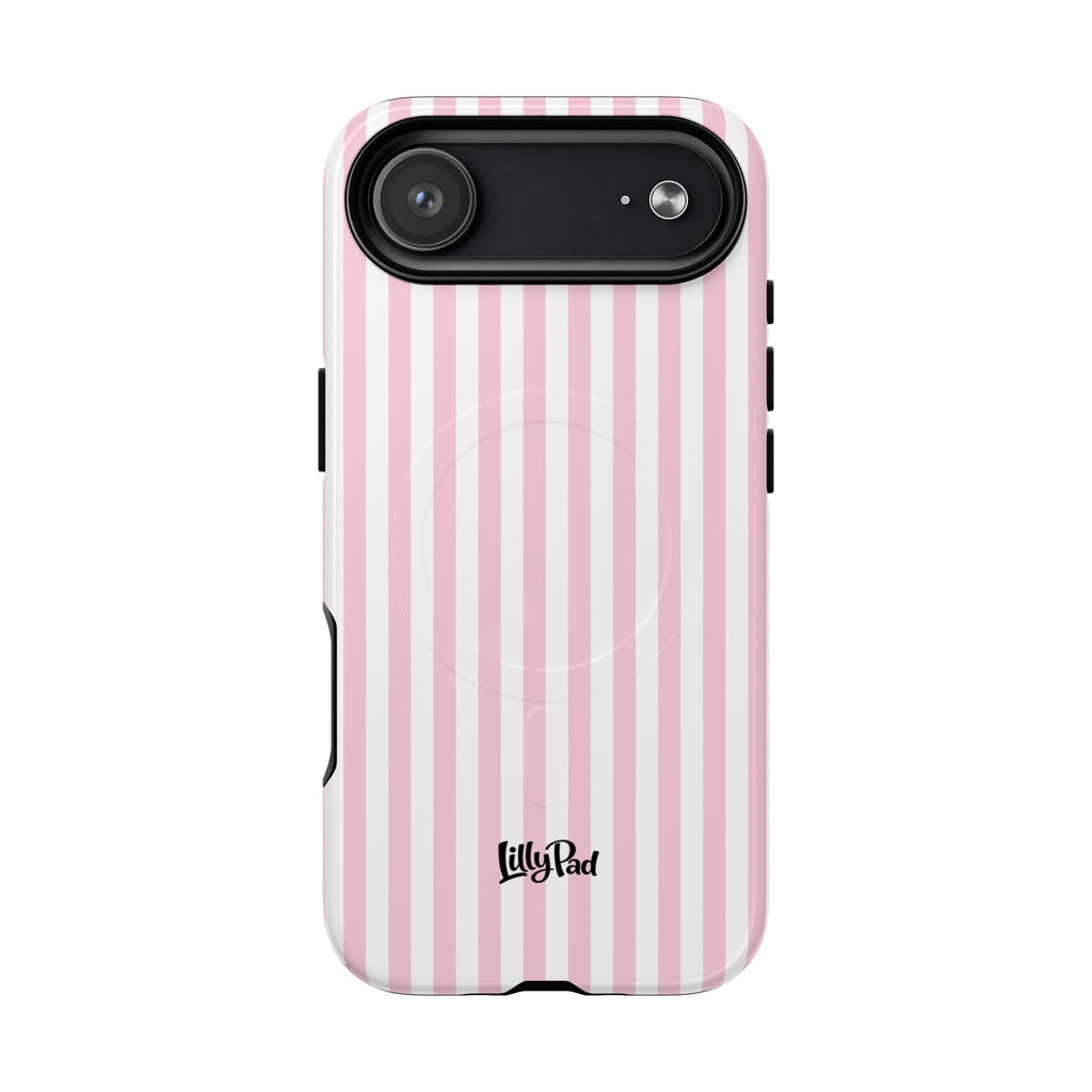 Pink Vertical Stripe phone case | Tough Magnetic Case