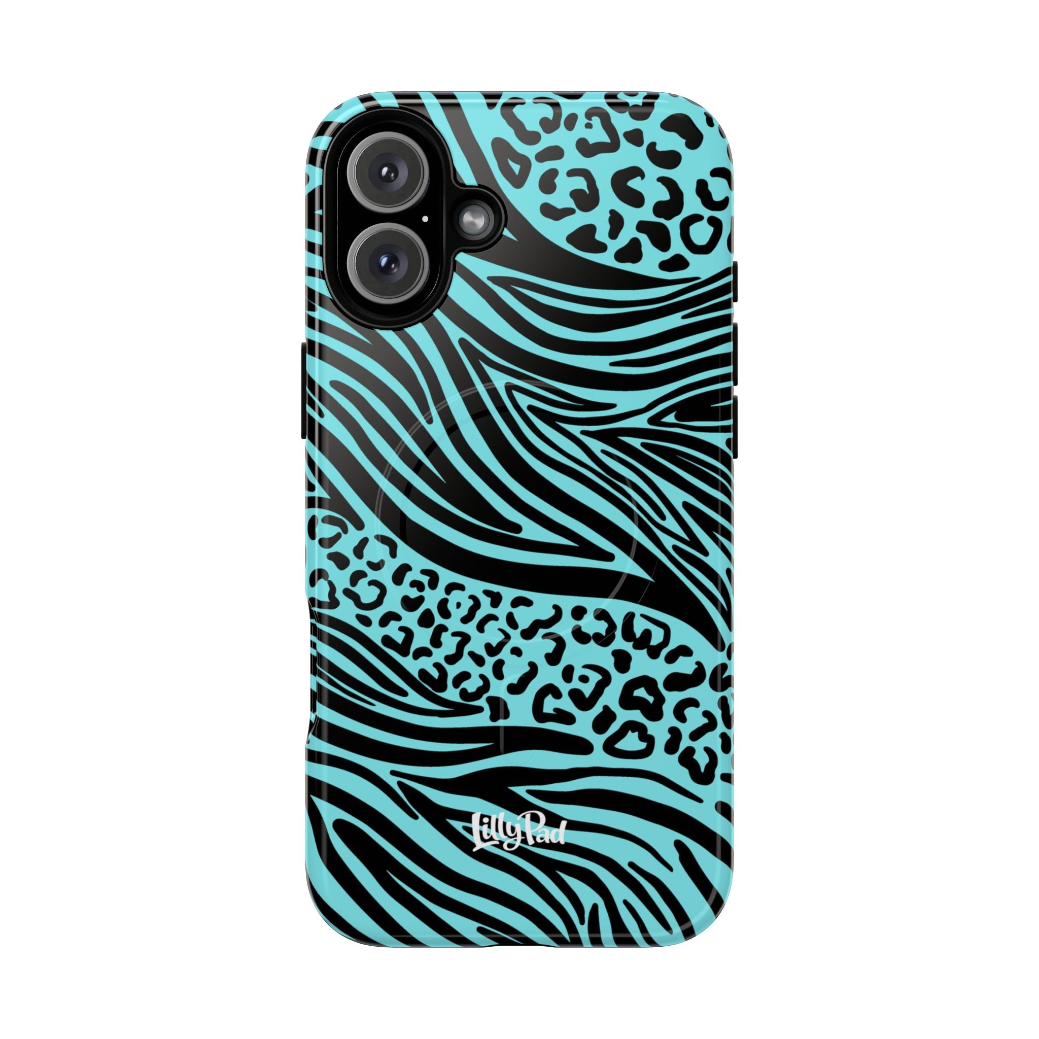 Y2K Animal Print Phone Case | Magnetic Tough Case, Zebra Leopard Blend
