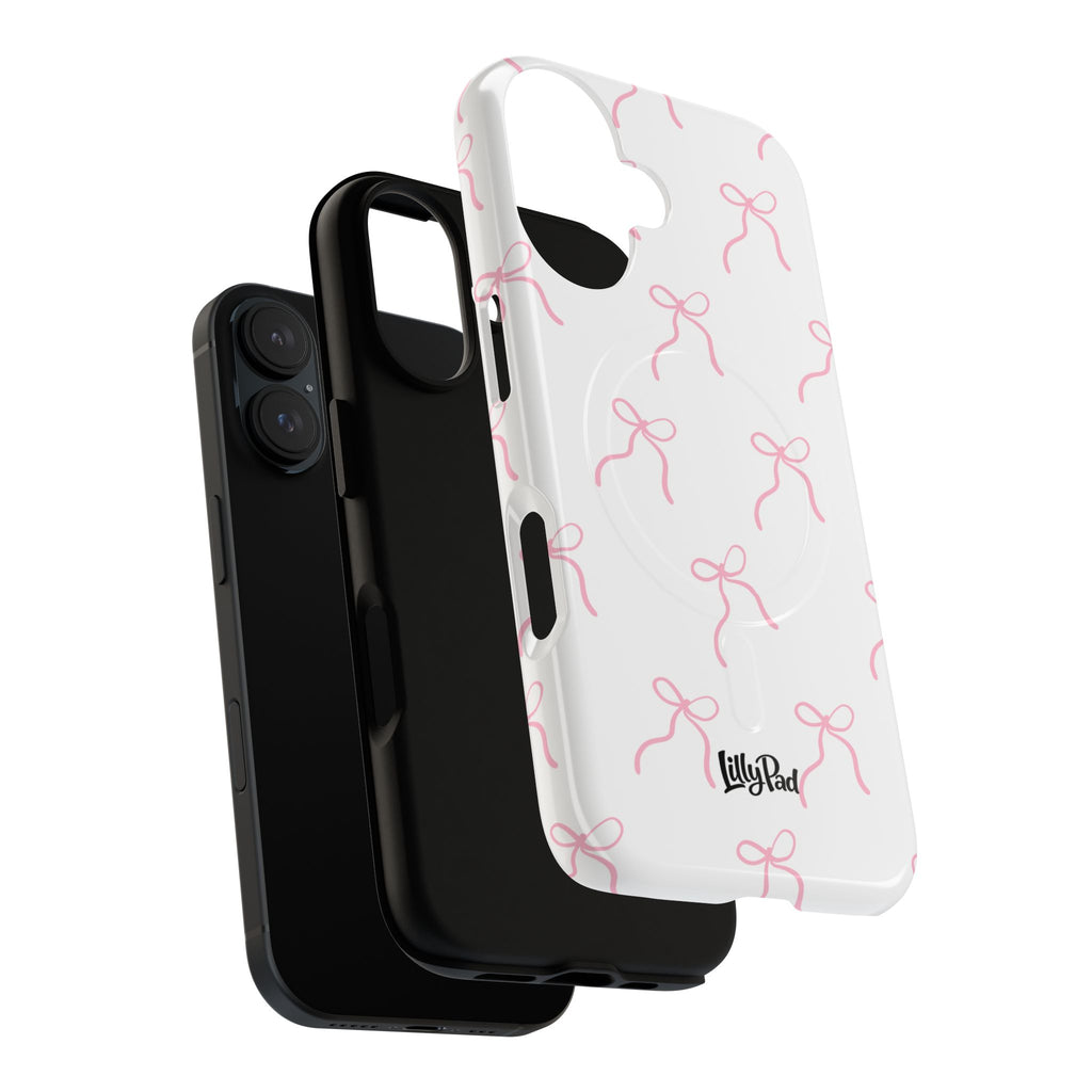 Pink Bow Pattern Phone Case | Tough Magnetic Case