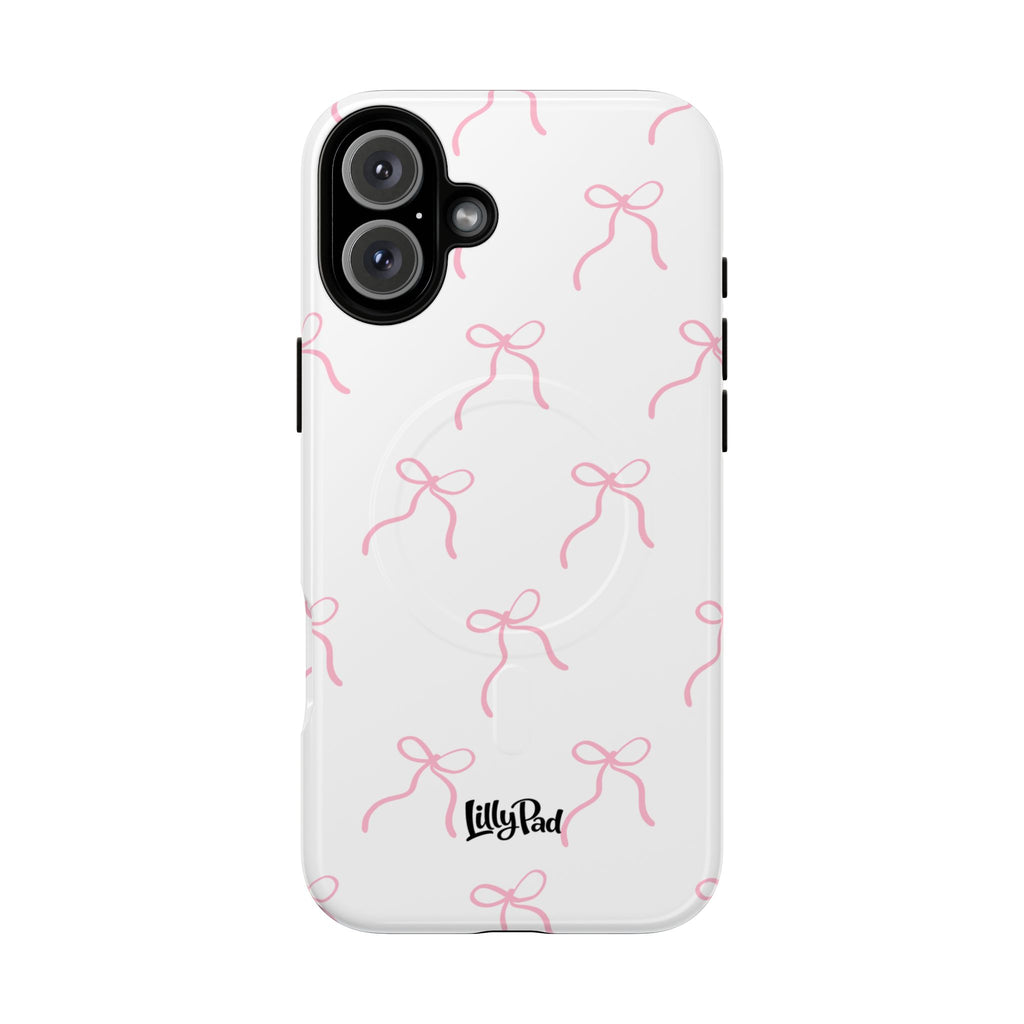 Pink Bow Pattern Phone Case | Tough Magnetic Case
