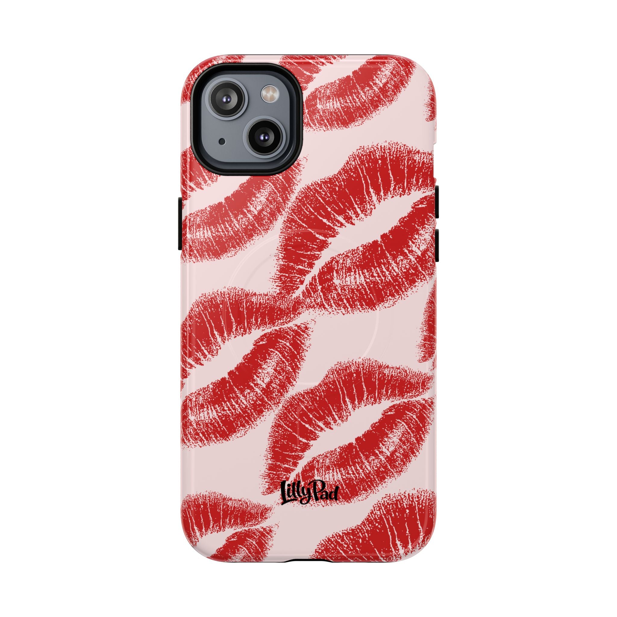 Red Lipstick Kiss Pattern Phone Case | Tough Magnetic Case