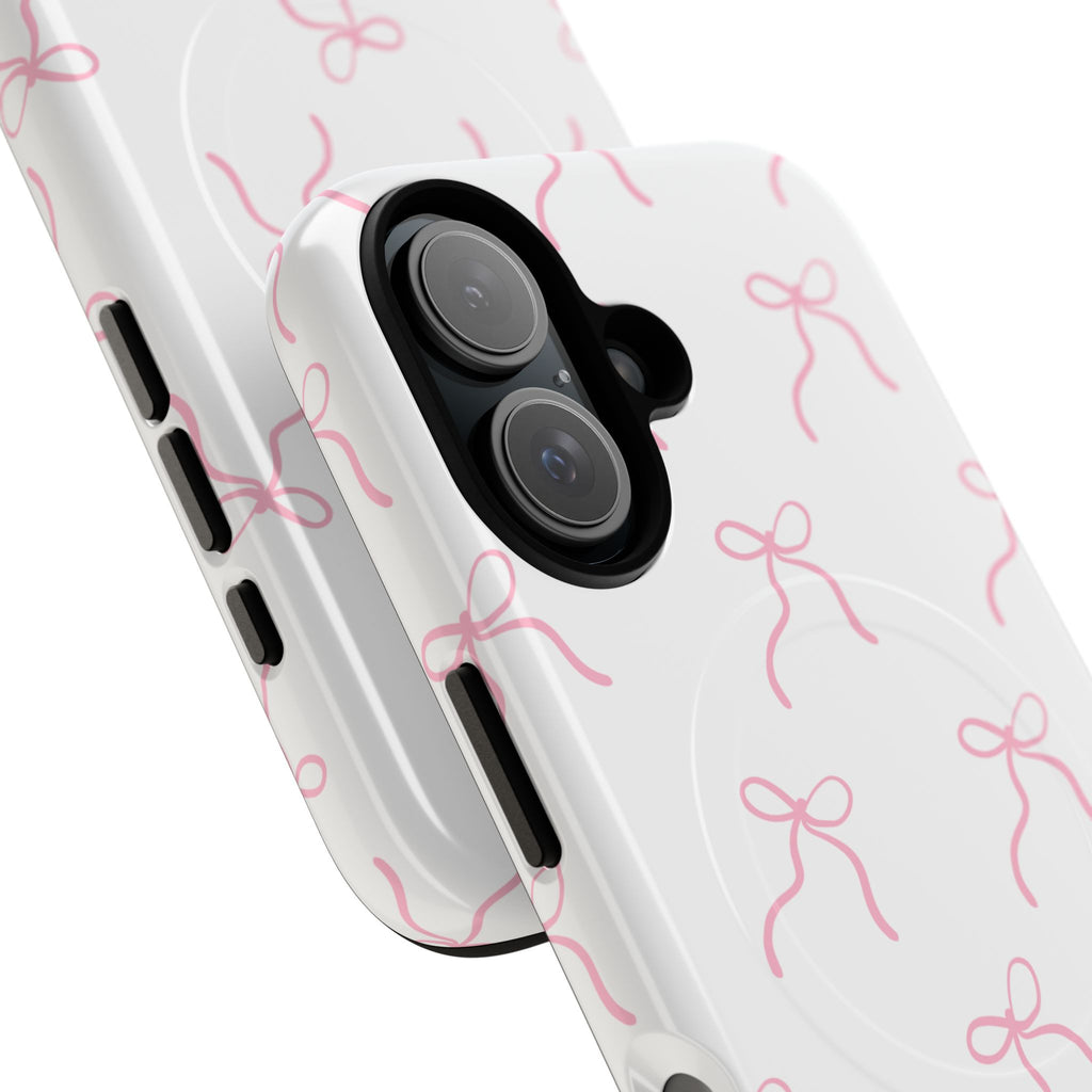 Pink Bow Pattern Phone Case | Tough Magnetic Case