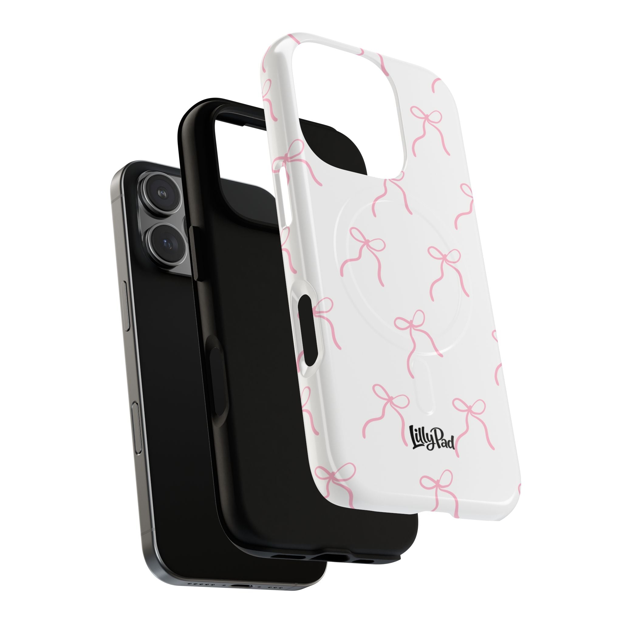 Pink Bow Pattern Phone Case | Tough Magnetic Case