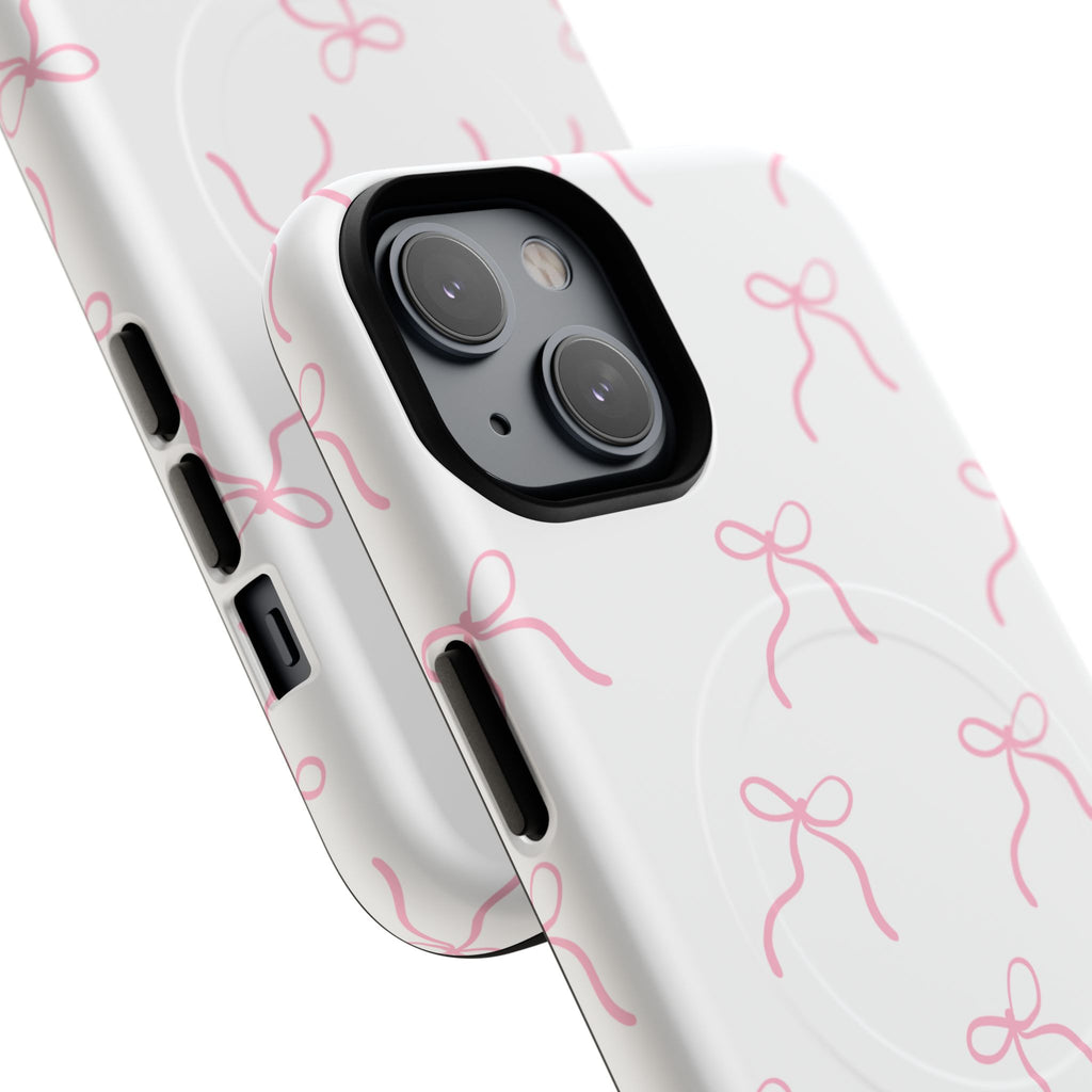Pink Bow Pattern Phone Case | Tough Magnetic Case