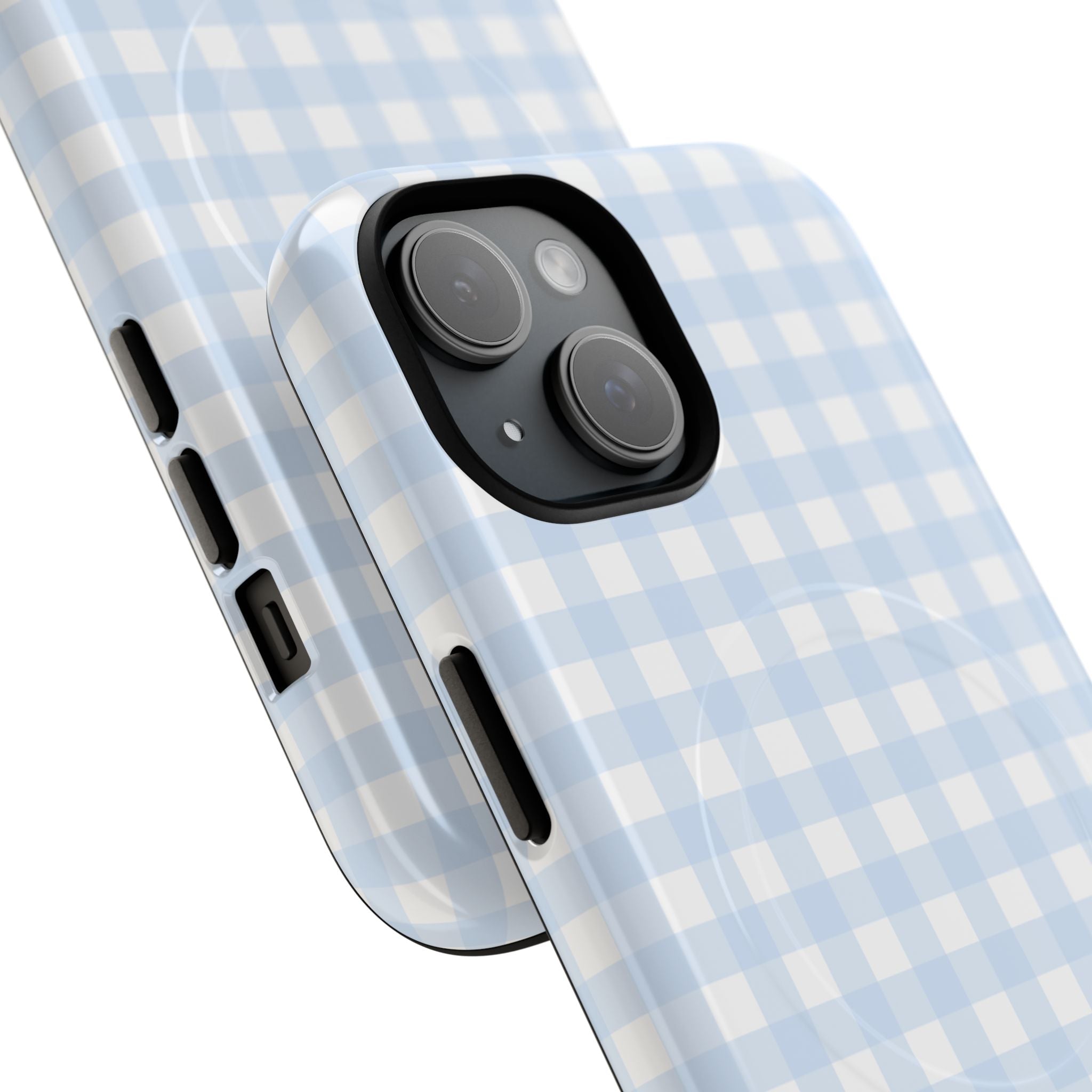 Blue Gingham Check Tough Phone Case | Plaid iPhone Cover