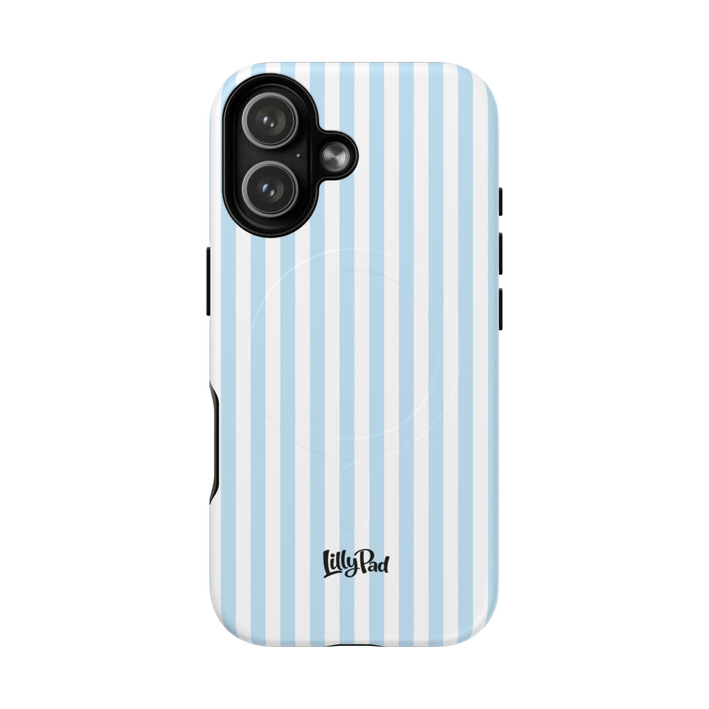 Blue Striped Pattern Phone Case | Tough Magnetic Case
