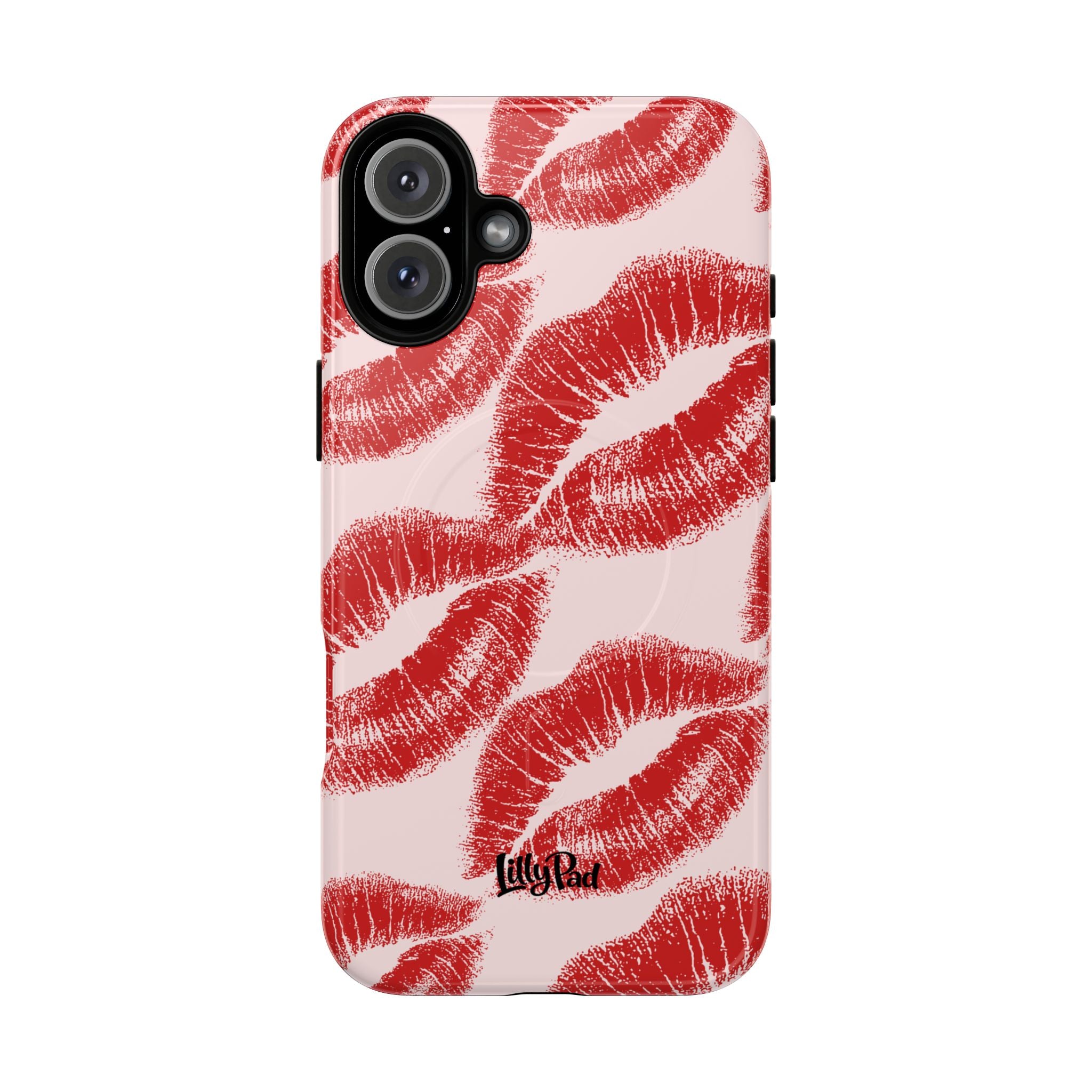 Red Lipstick Kiss Pattern Phone Case | Tough Magnetic Case