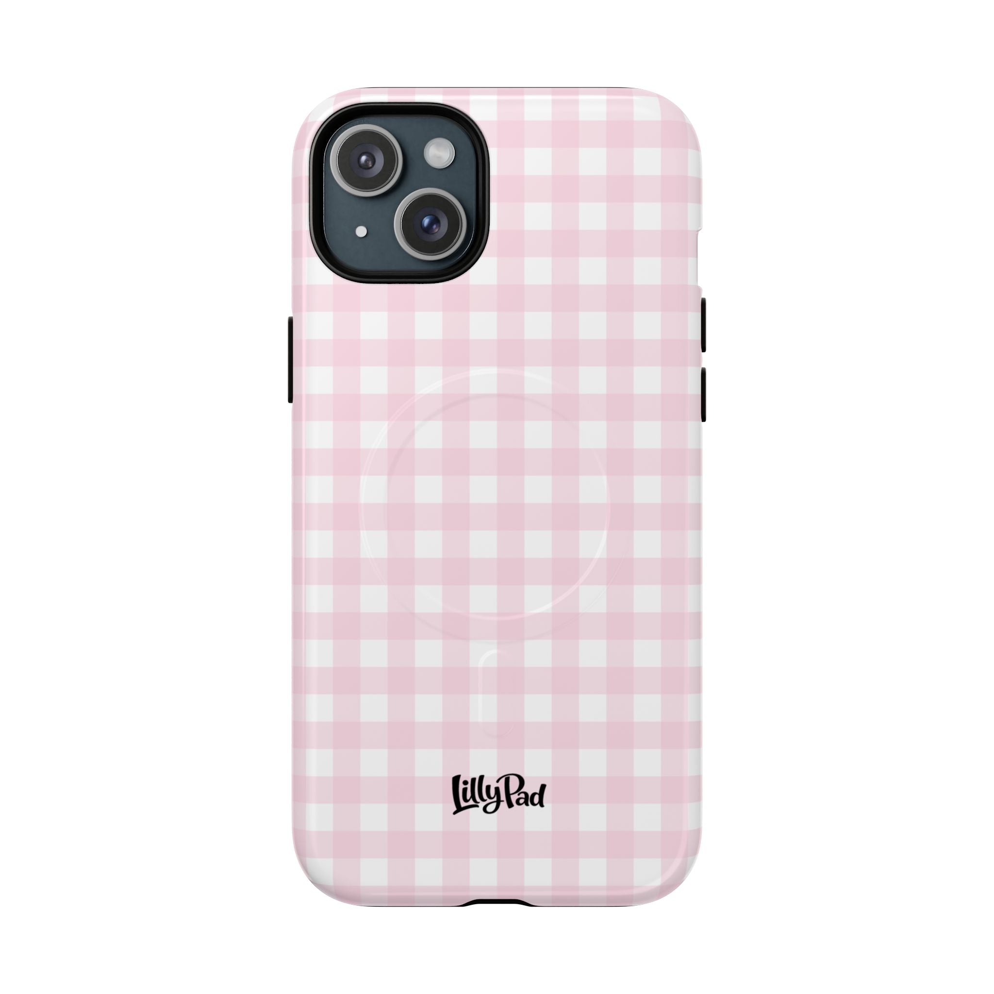 Pink Gingham Plaid Phone Case | Tough Magnetic Case