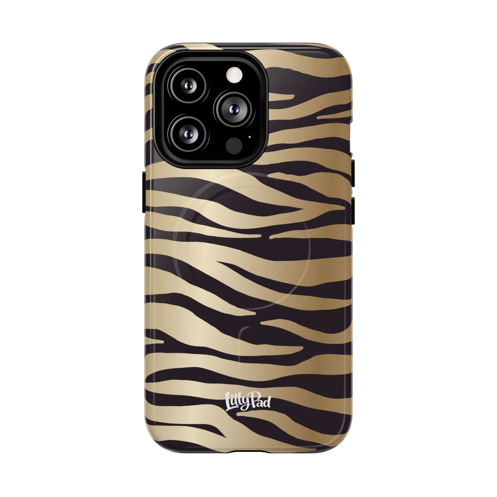 Gold Zebra Stripe Phone Case | Tough Magnetic Case