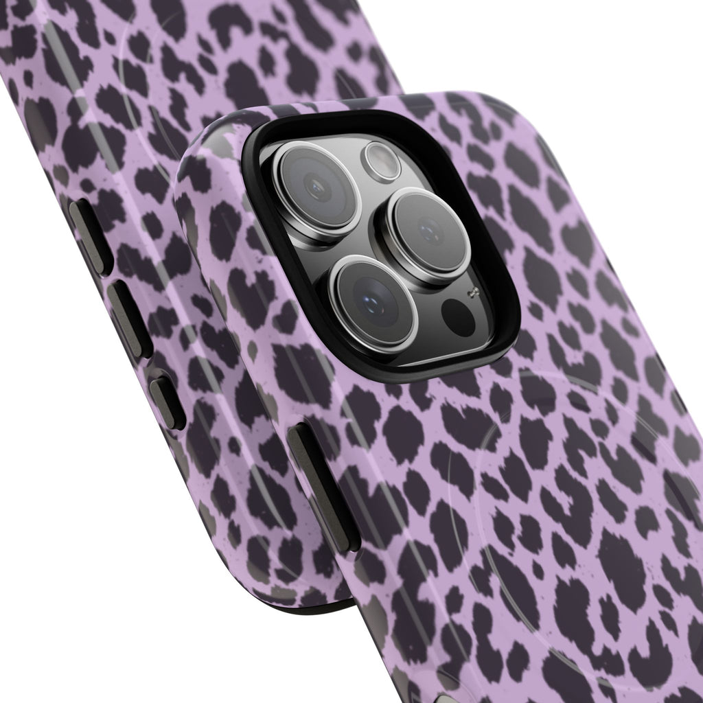 Purple Leopard Print Phone Case | Tough Magnetic Case