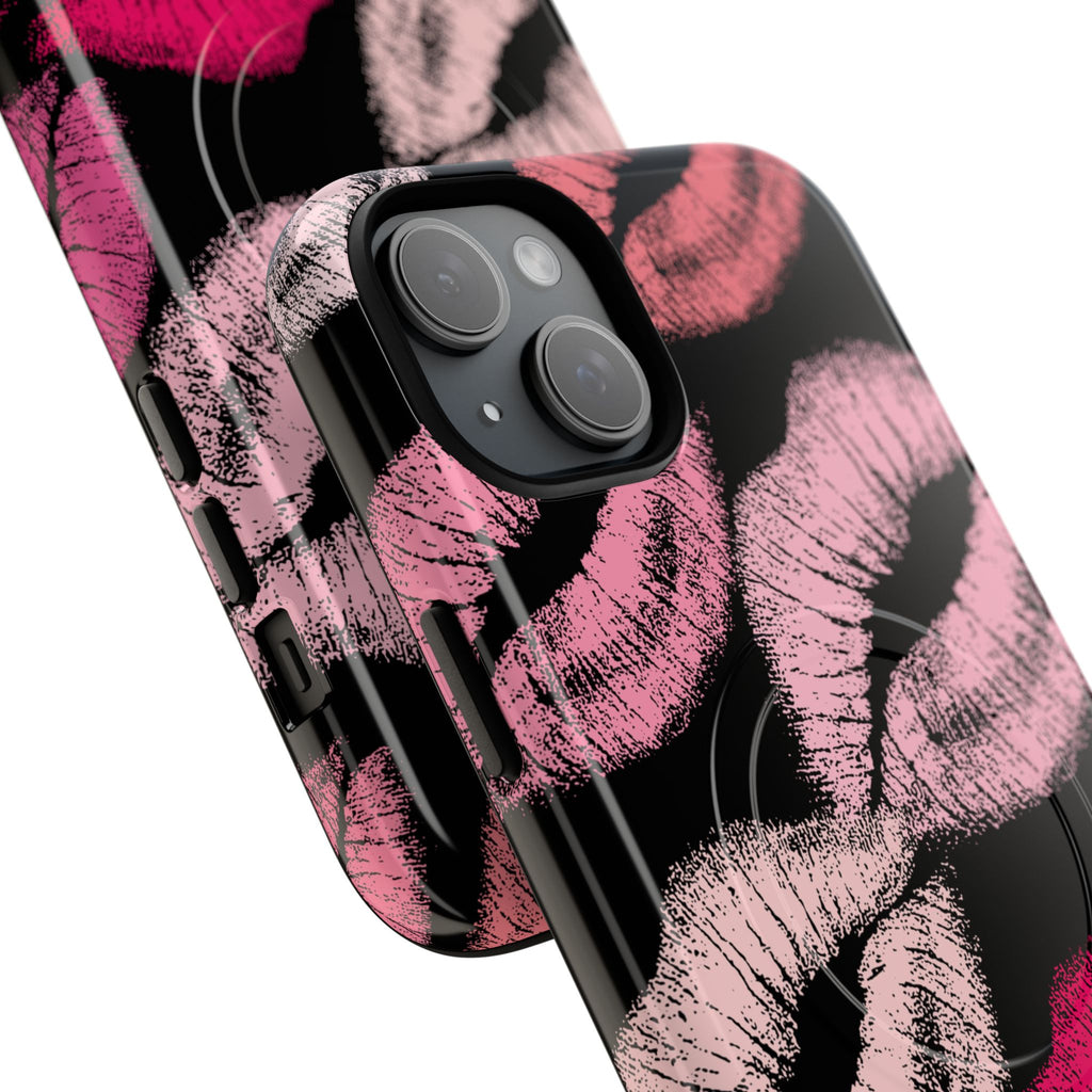 Pink Lipstick Kiss Phone Case Tough Magnetic Case | Lip Print iPhone Cover