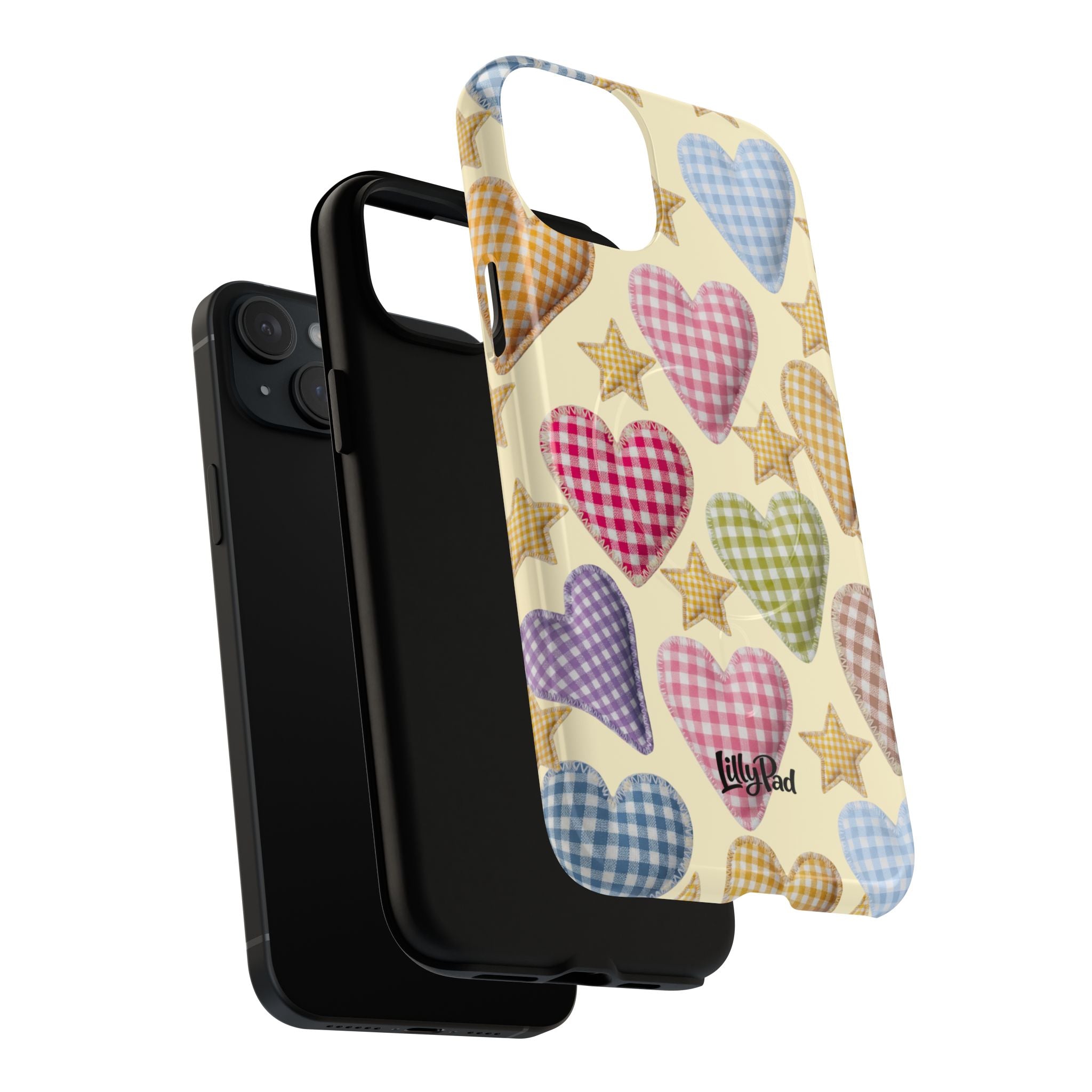 Gingham Heart Pattern Phone Case | Tough Magnetic Case