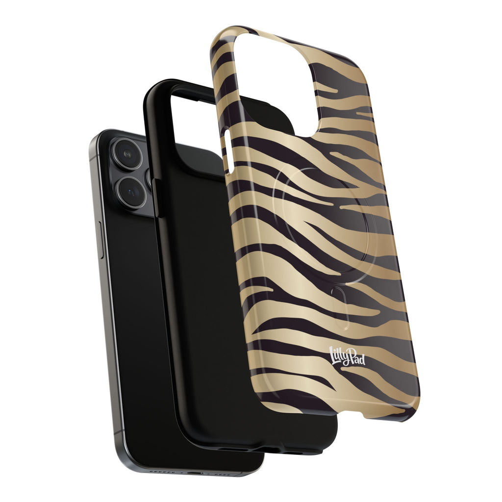 Gold Zebra Stripe Phone Case | Tough Magnetic Case