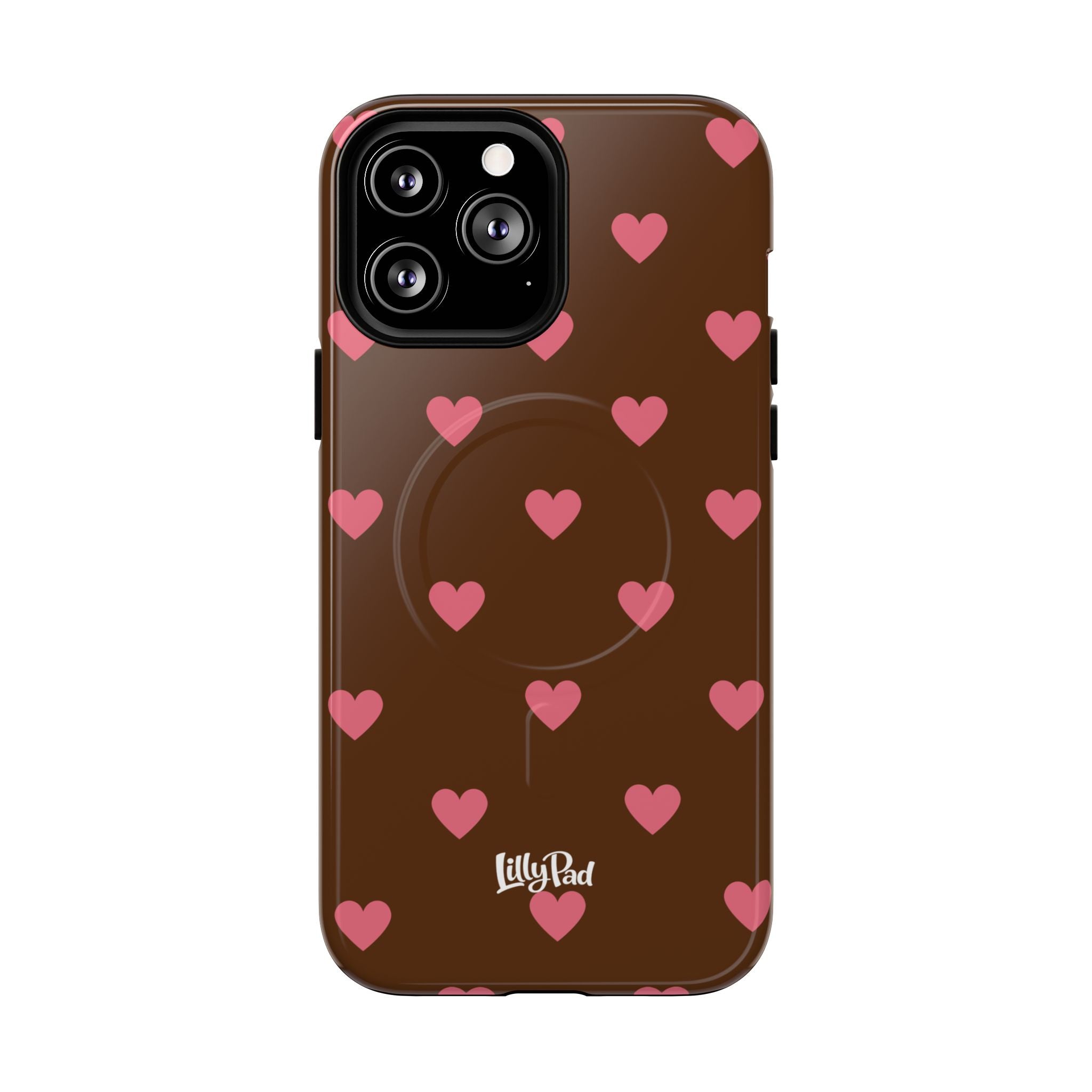 Pink Heart Pattern Phone Case | Magnetic Tough Case