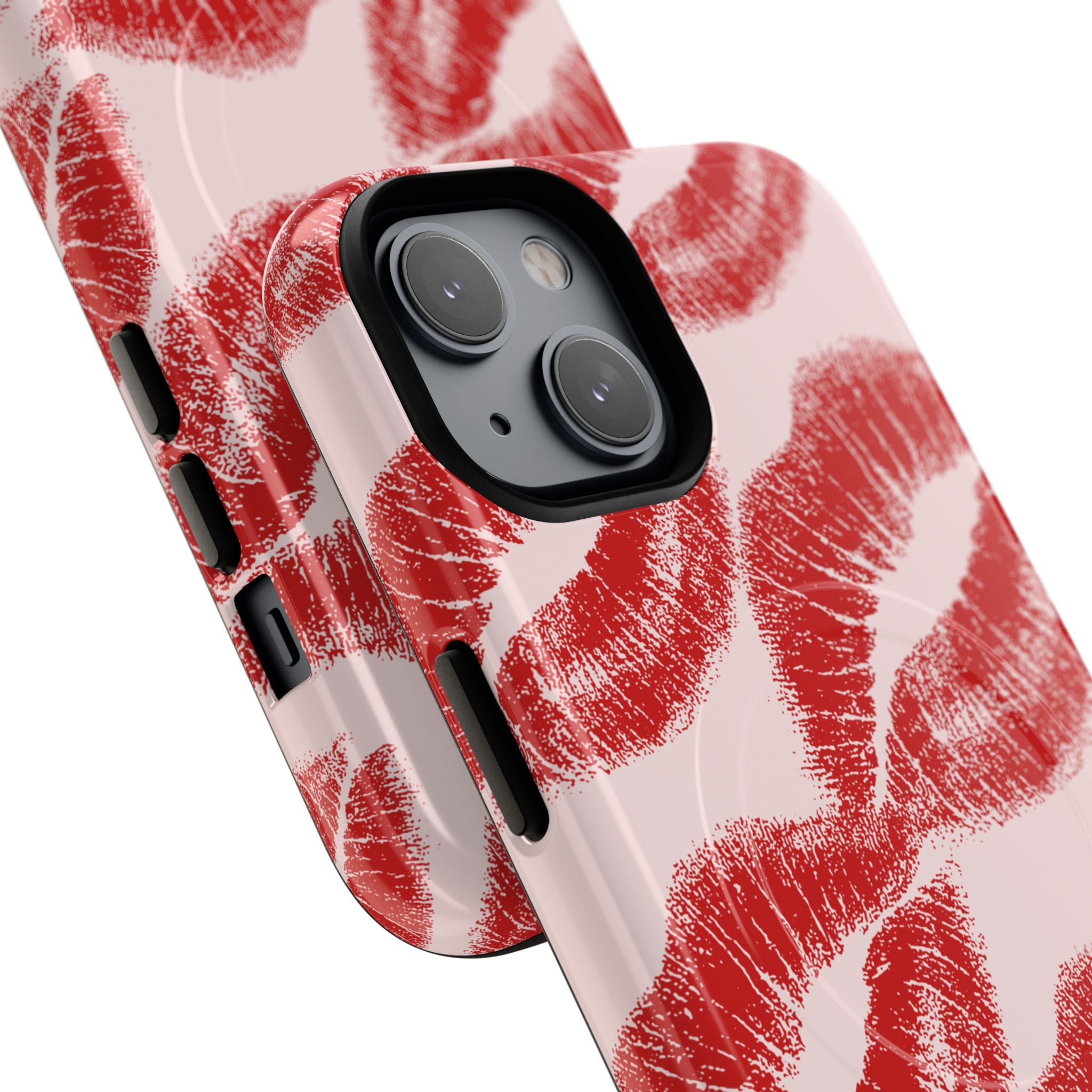 Red Lipstick Kiss Pattern Phone Case | Tough Magnetic Case