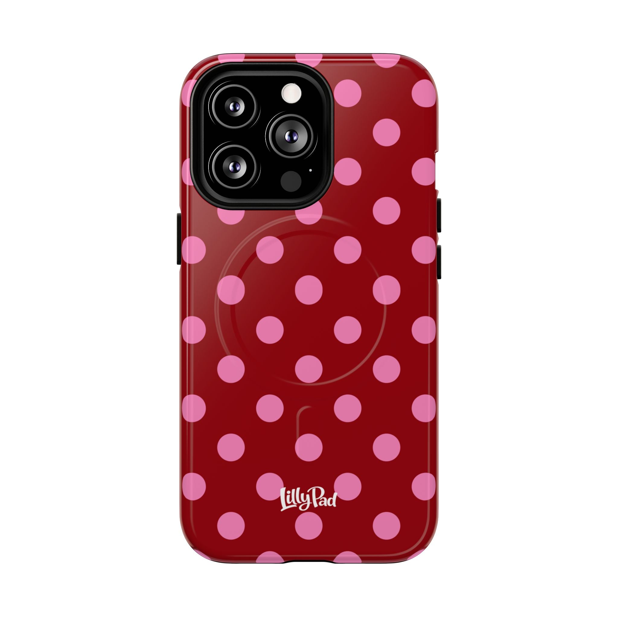 Pink Polka Dot Tough Magnetic Case | Phone Case