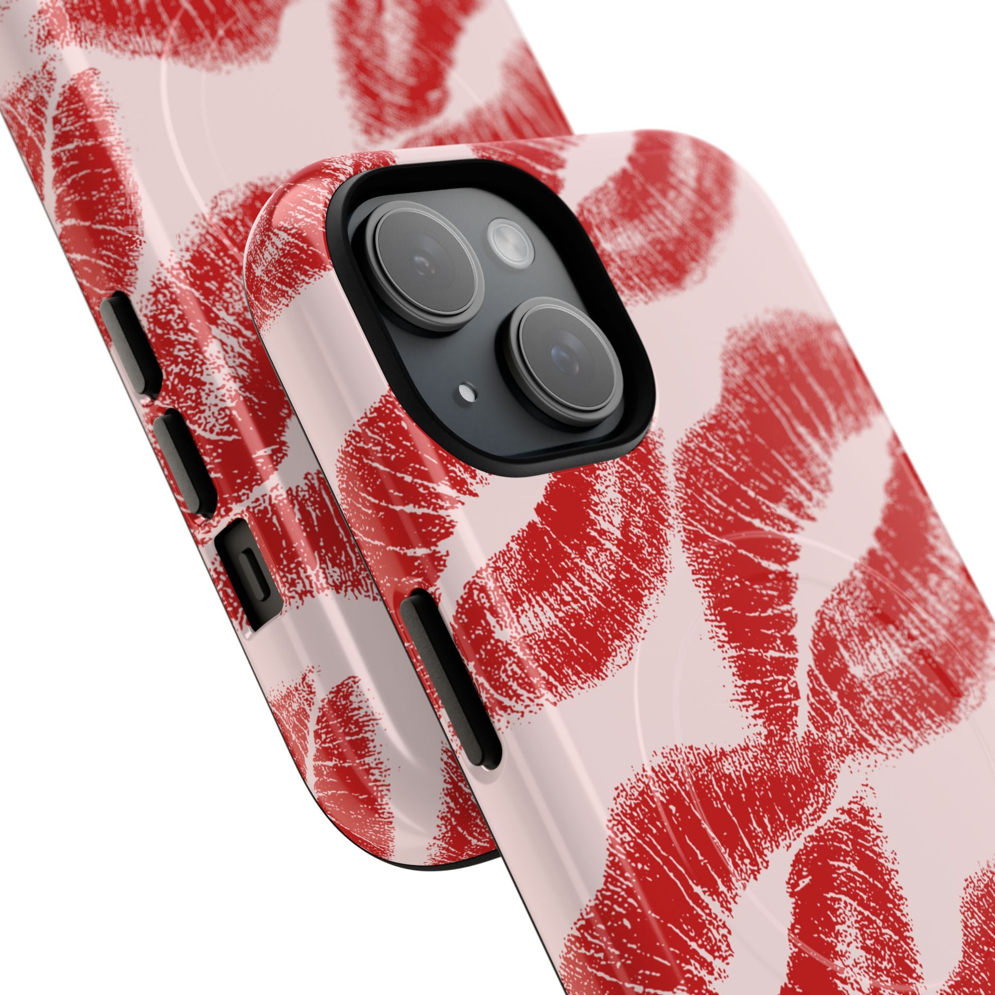 Red Lipstick Kiss Pattern Phone Case | Tough Magnetic Case